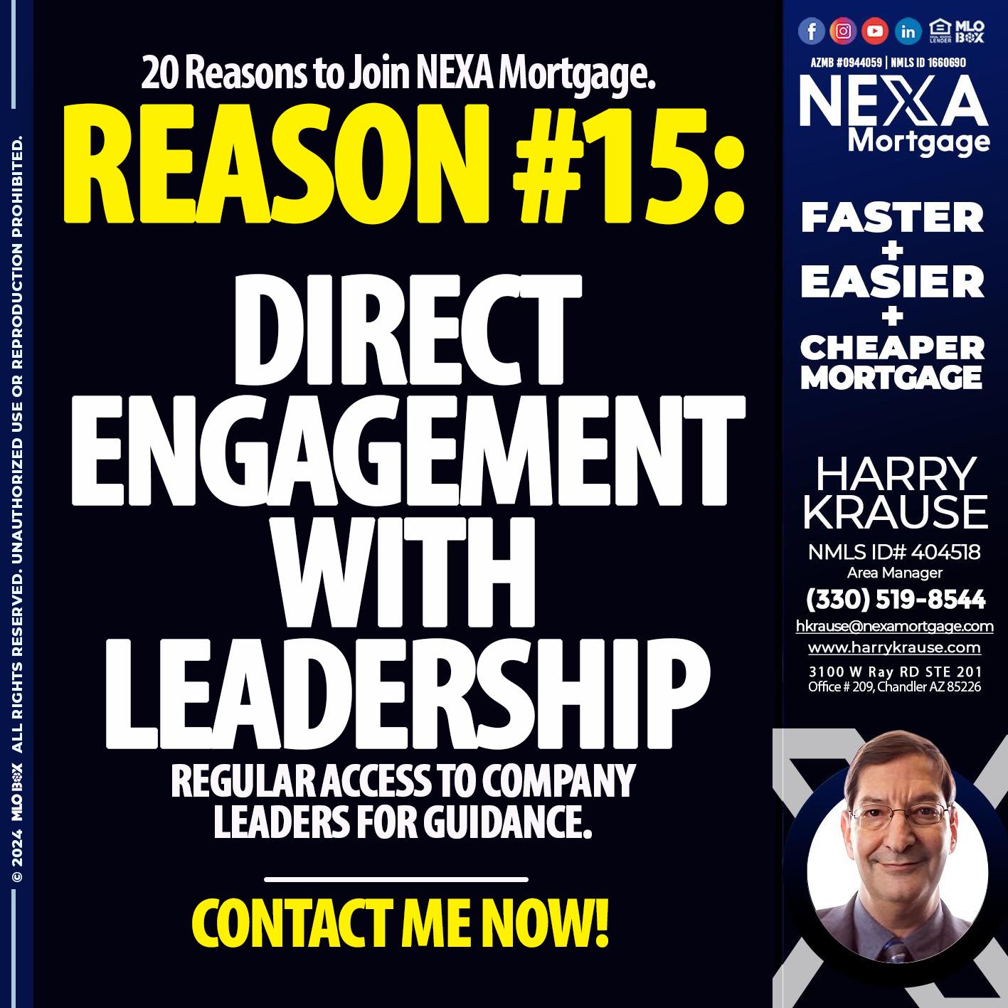 REASON 15 - Harry Krause -Area Manager