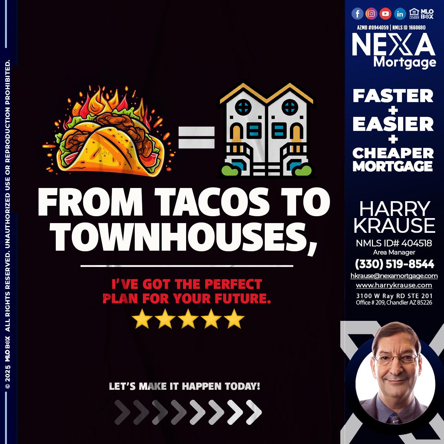 from tacos to - Harry Krause -Area Manager