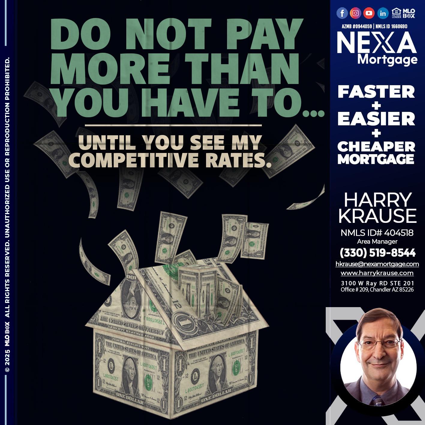 DO NOT PAY - Harry Krause -Area Manager