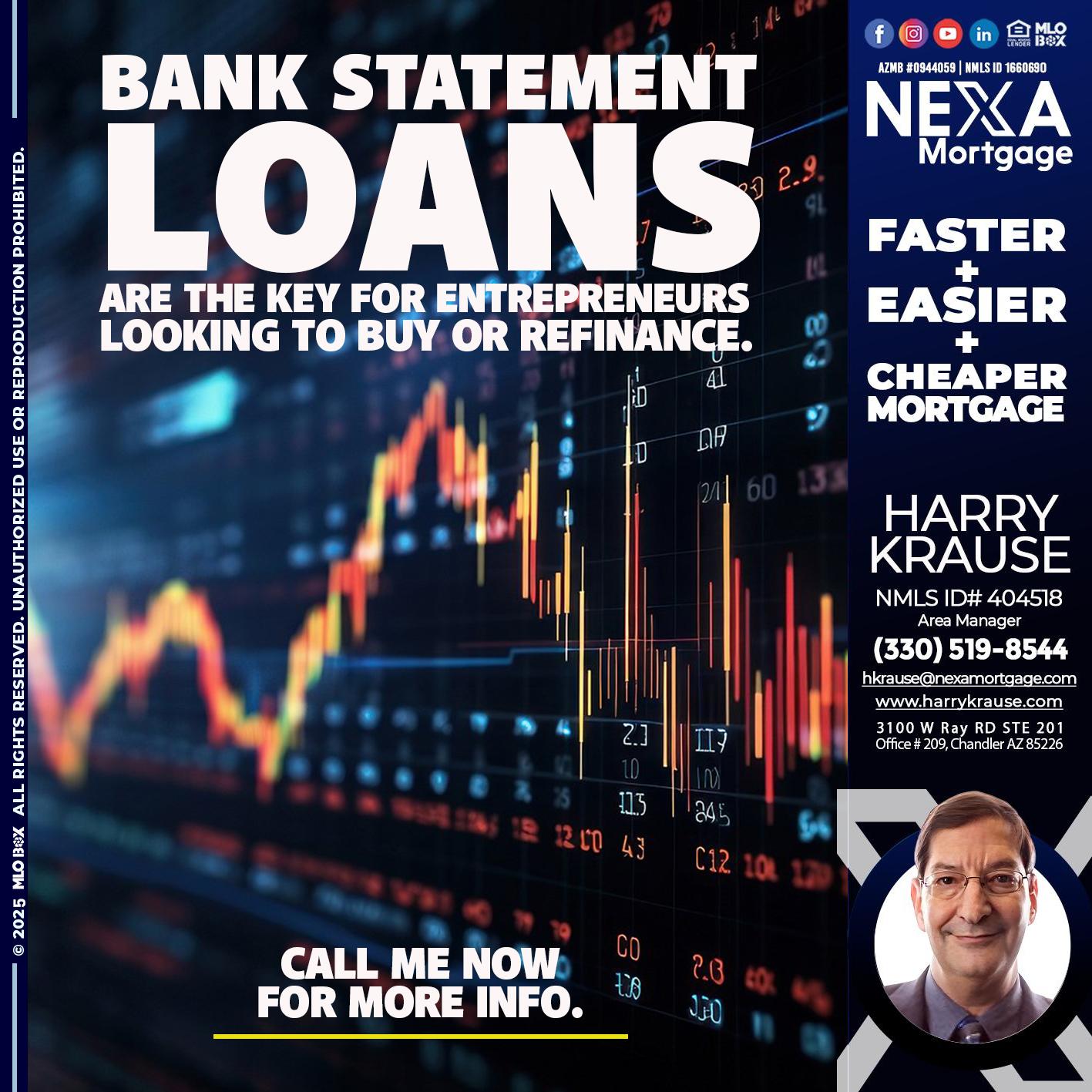 BANK STATEMENT - Harry Krause -Area Manager
