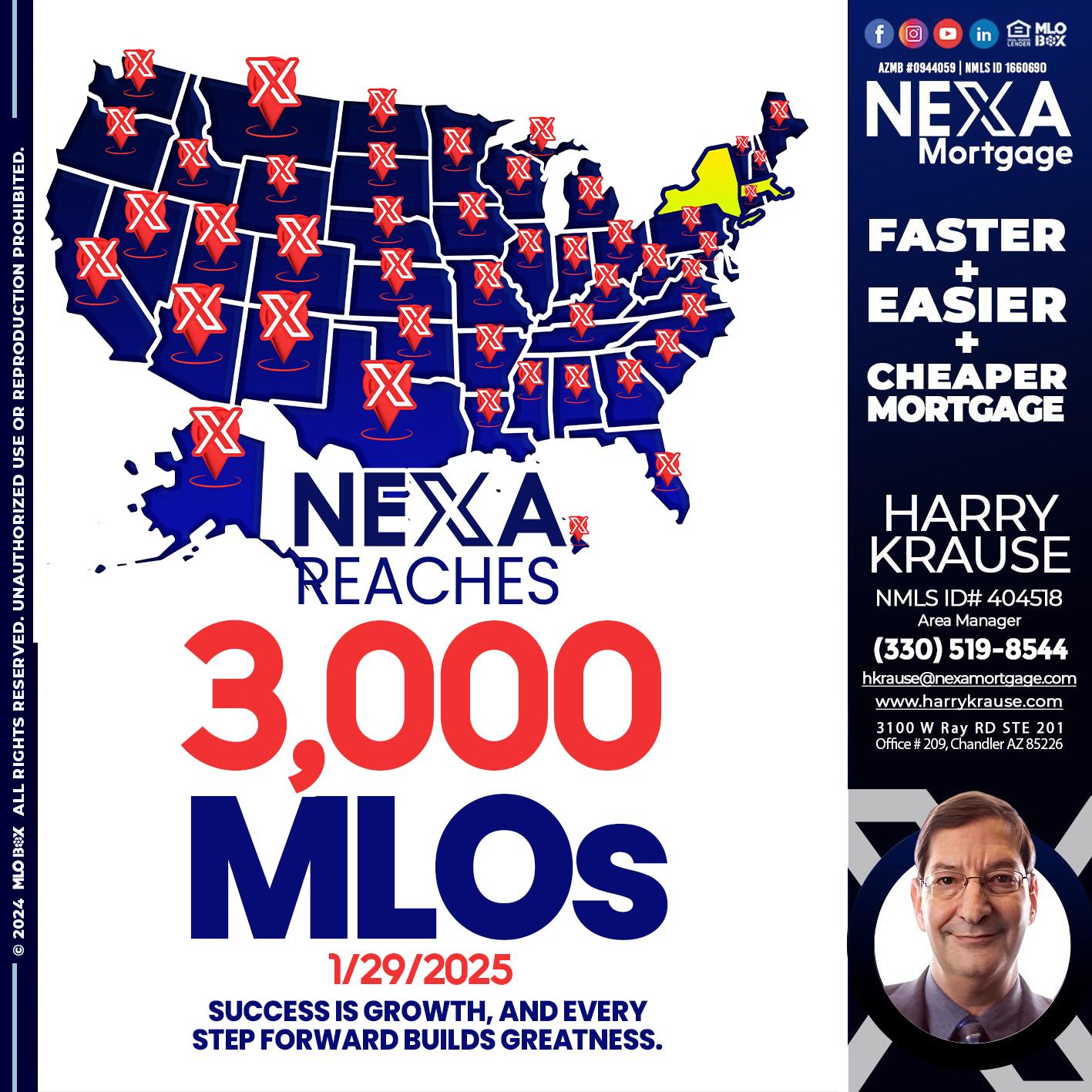 3,000 MLOs - Harry Krause -Area Manager