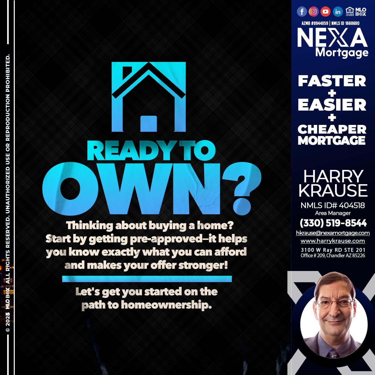 READY TO OWN - Harry Krause -Area Manager