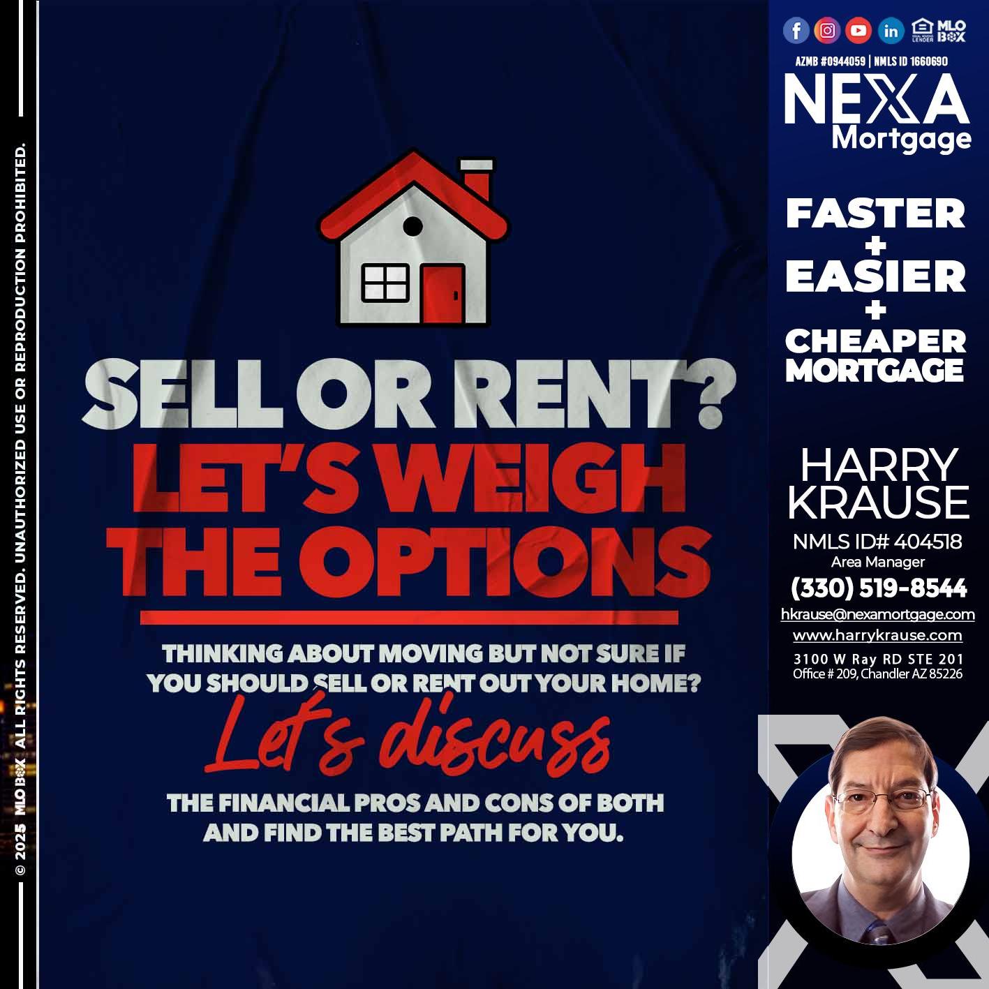 SELL OR RENT? - Harry Krause -Area Manager