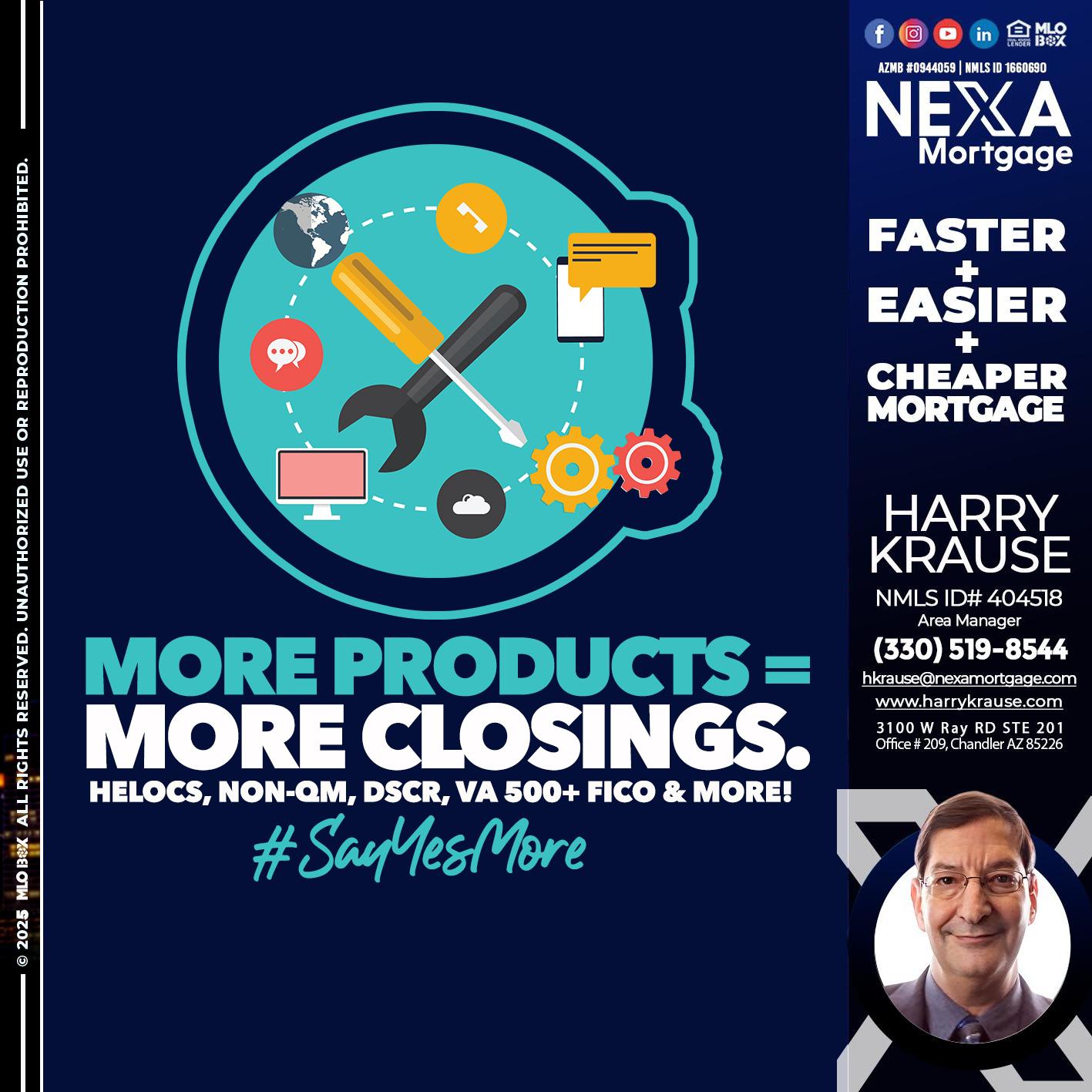 MORE PRODUCTS - Harry Krause -Area Manager
