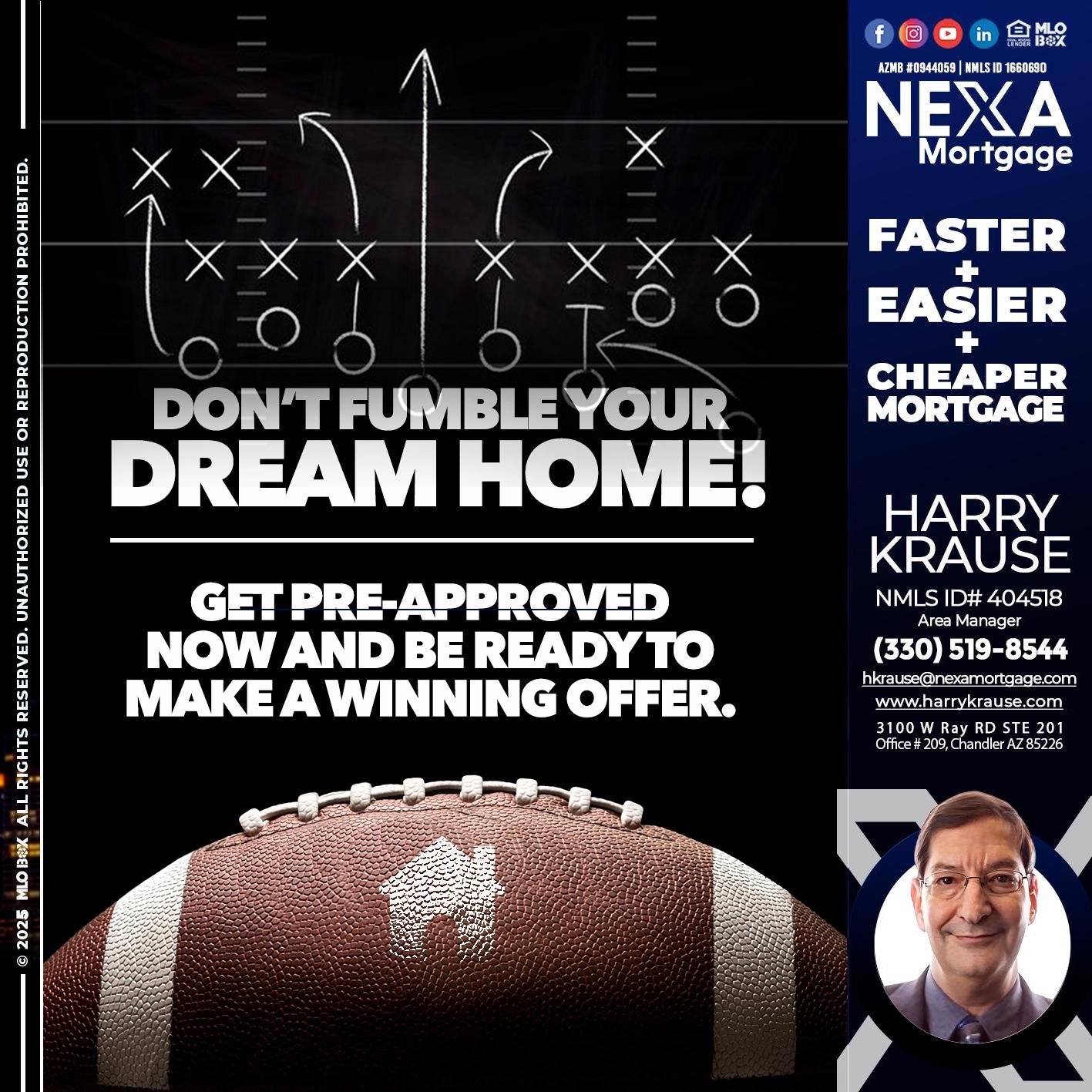 DONT FUMBLE - Harry Krause -Area Manager