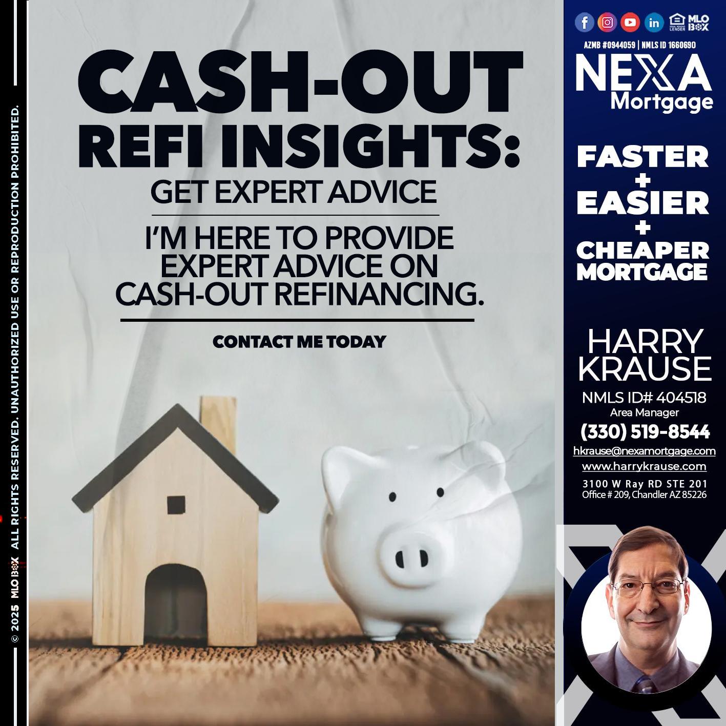 CASH OUT - Harry Krause -Area Manager
