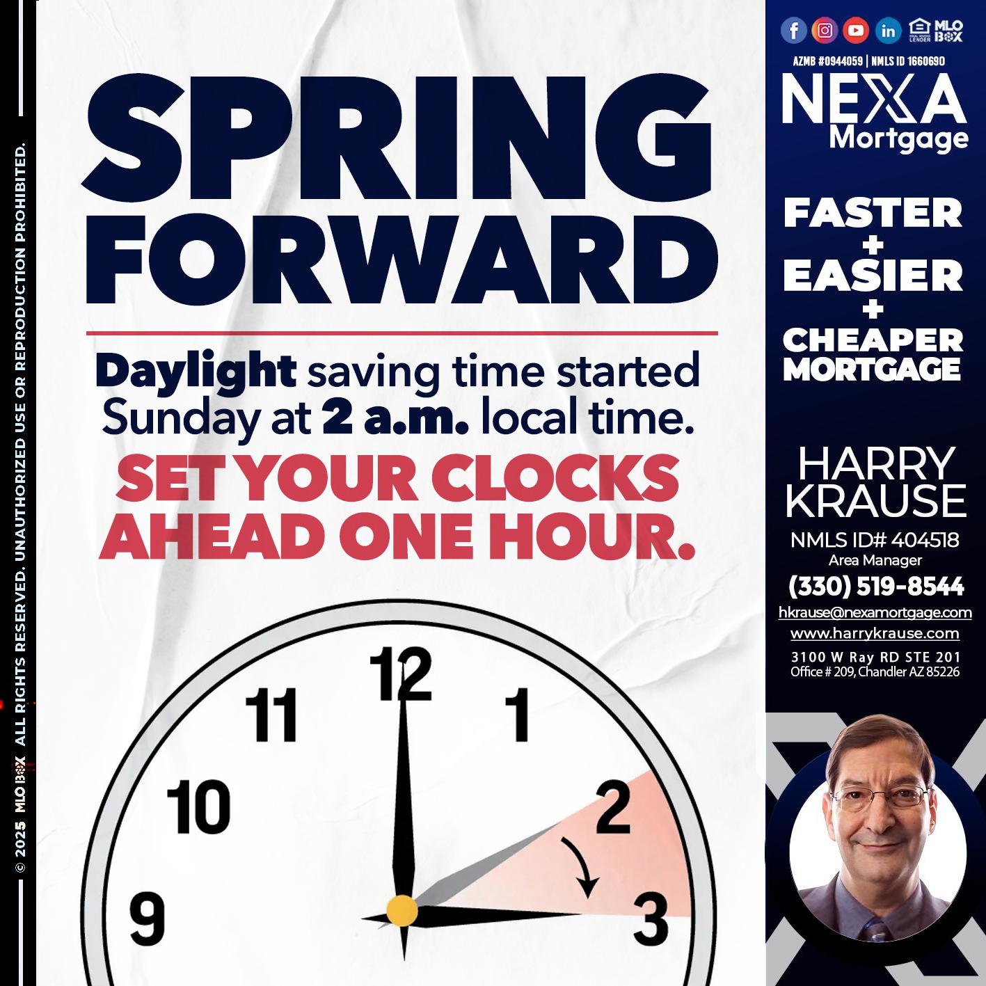 SPRING FORWARD - Harry Krause -Area Manager