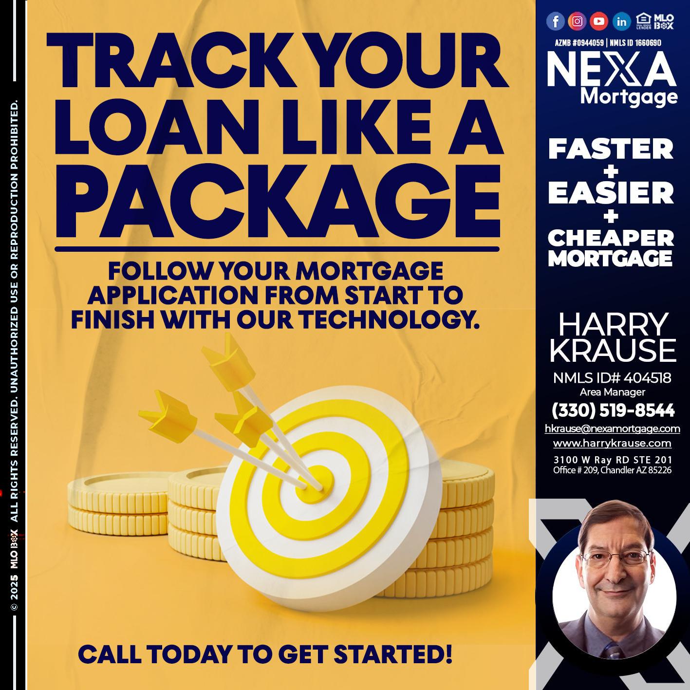 TRACK YOU LOAN - Harry Krause -Area Manager