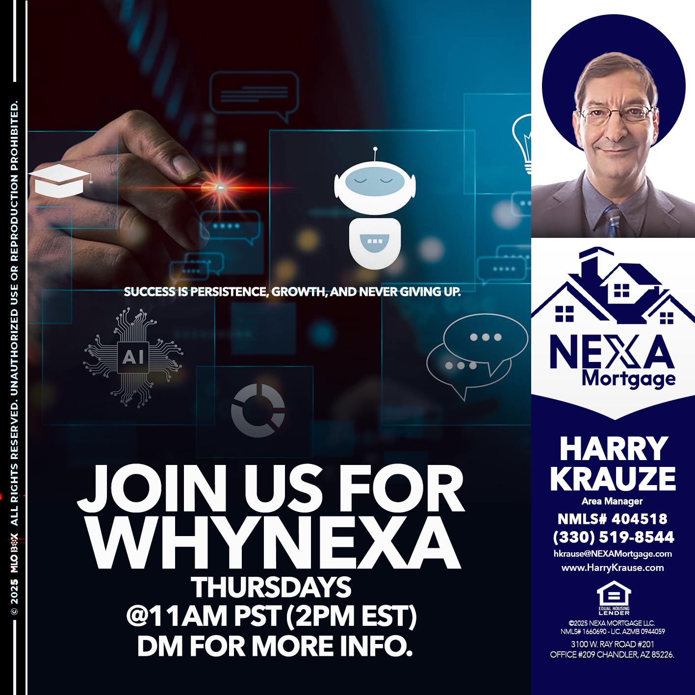 JOIN US FOR WHY NEXA - Harry Krause -Area Manager