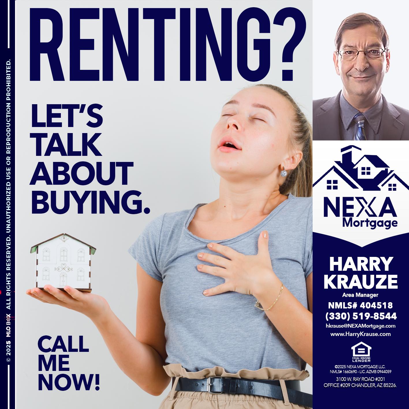 RENTING? - Harry Krause -Area Manager