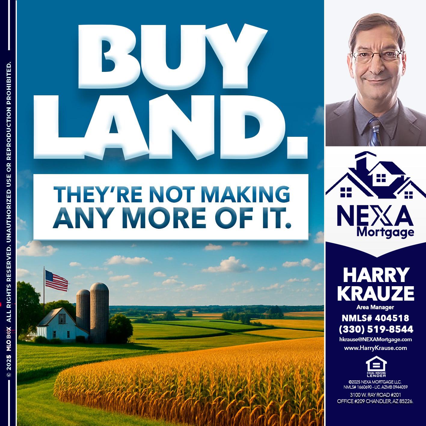 BUY LAND - Harry Krause -Area Manager