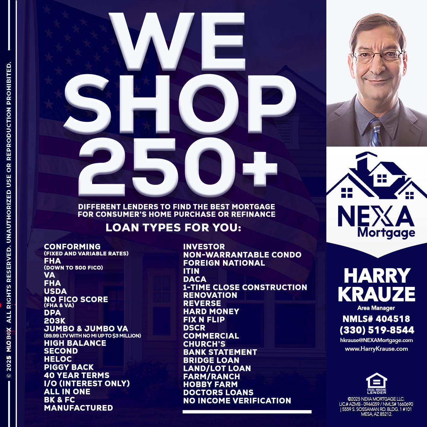 WE SHOP 250+ - Harry Krause -Area Manager