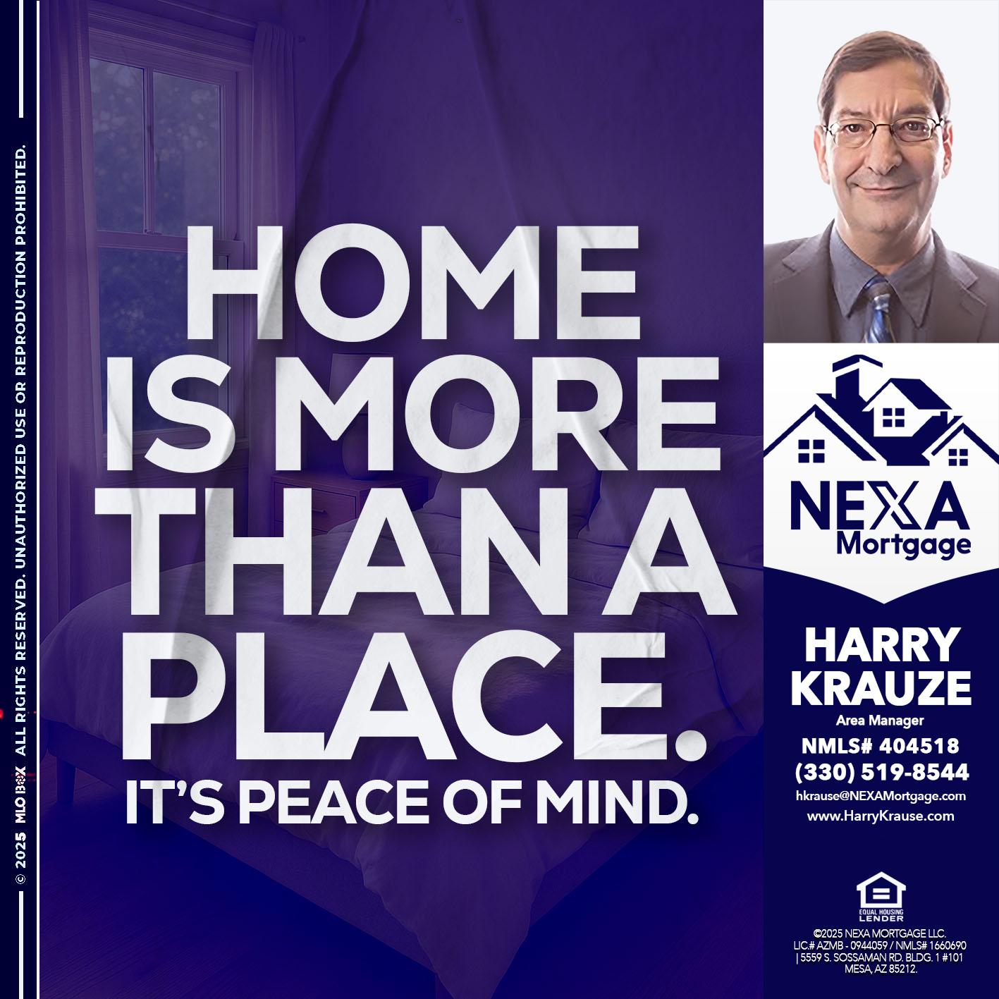 HOME IS MORE - Harry Krause -Area Manager