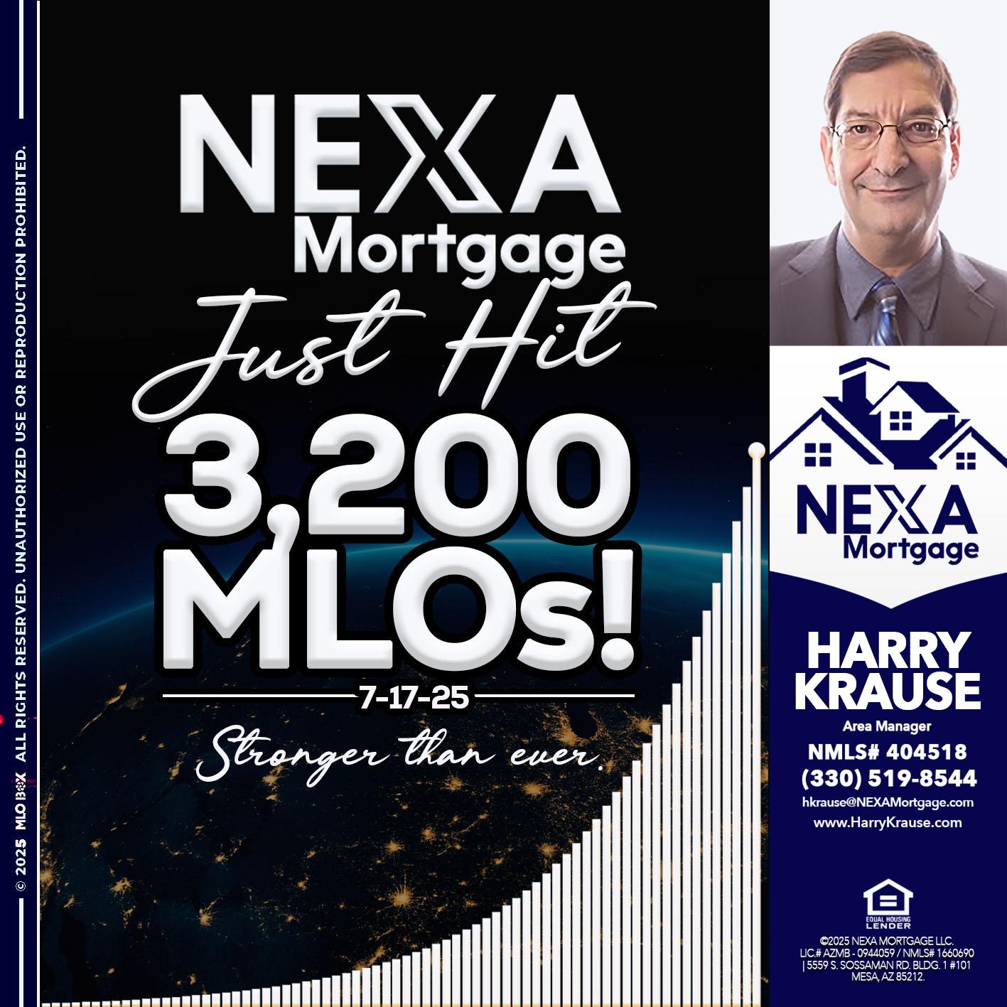3200 MLOs - Harry Krause -Area Manager