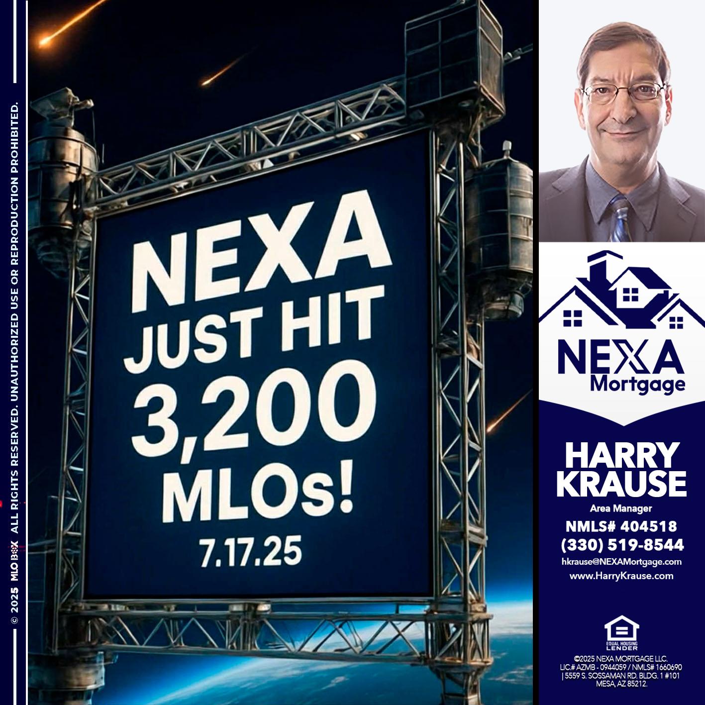 NEXA JUST HIT 3,200 - Harry Krause -Area Manager