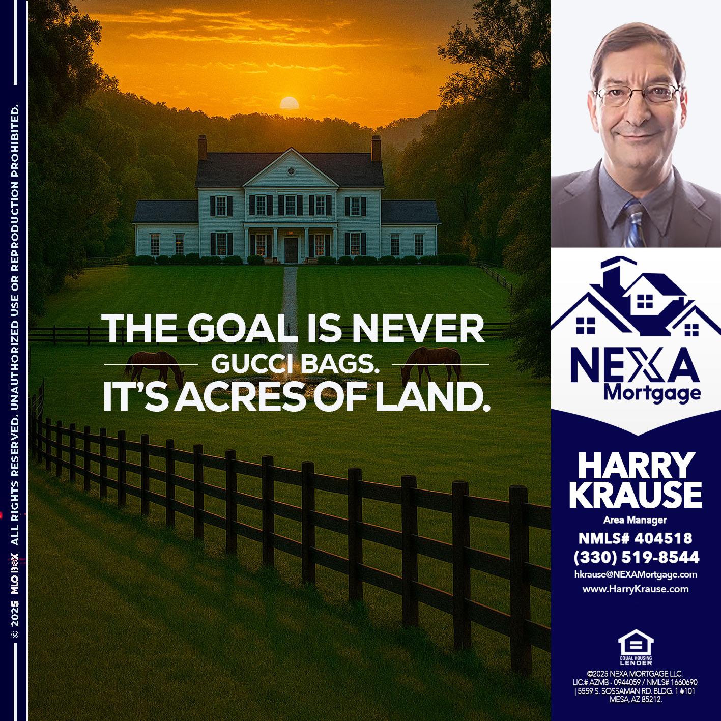 THE GOAL IS NEVER - Harry Krause -Area Manager