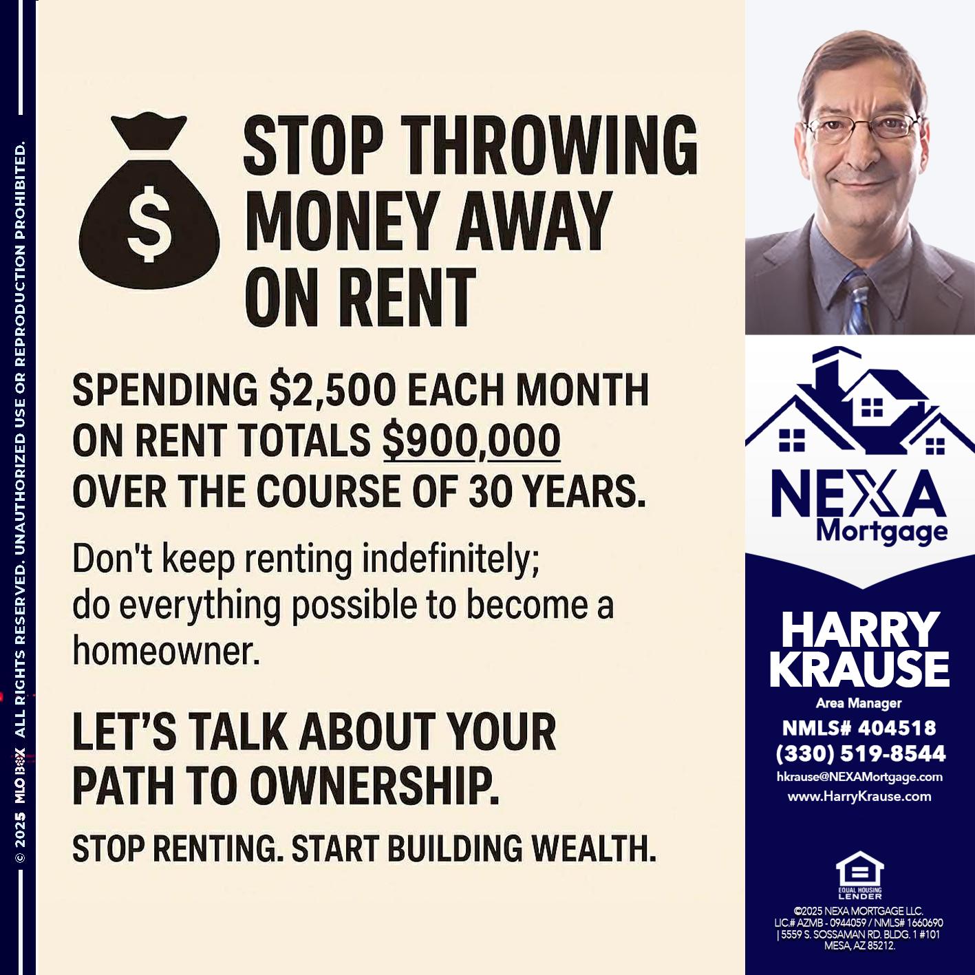 STOP THROWING - Harry Krause -Area Manager