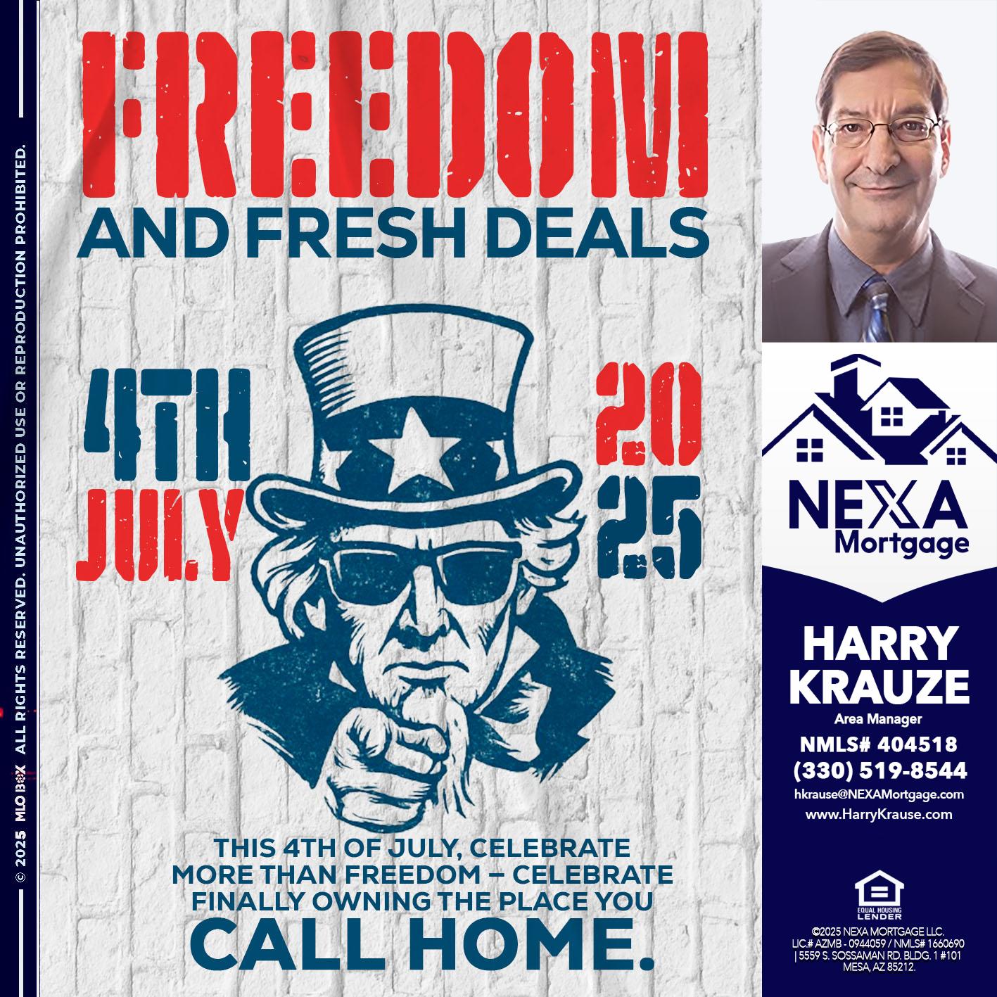 FREEDOM - Harry Krause -Area Manager