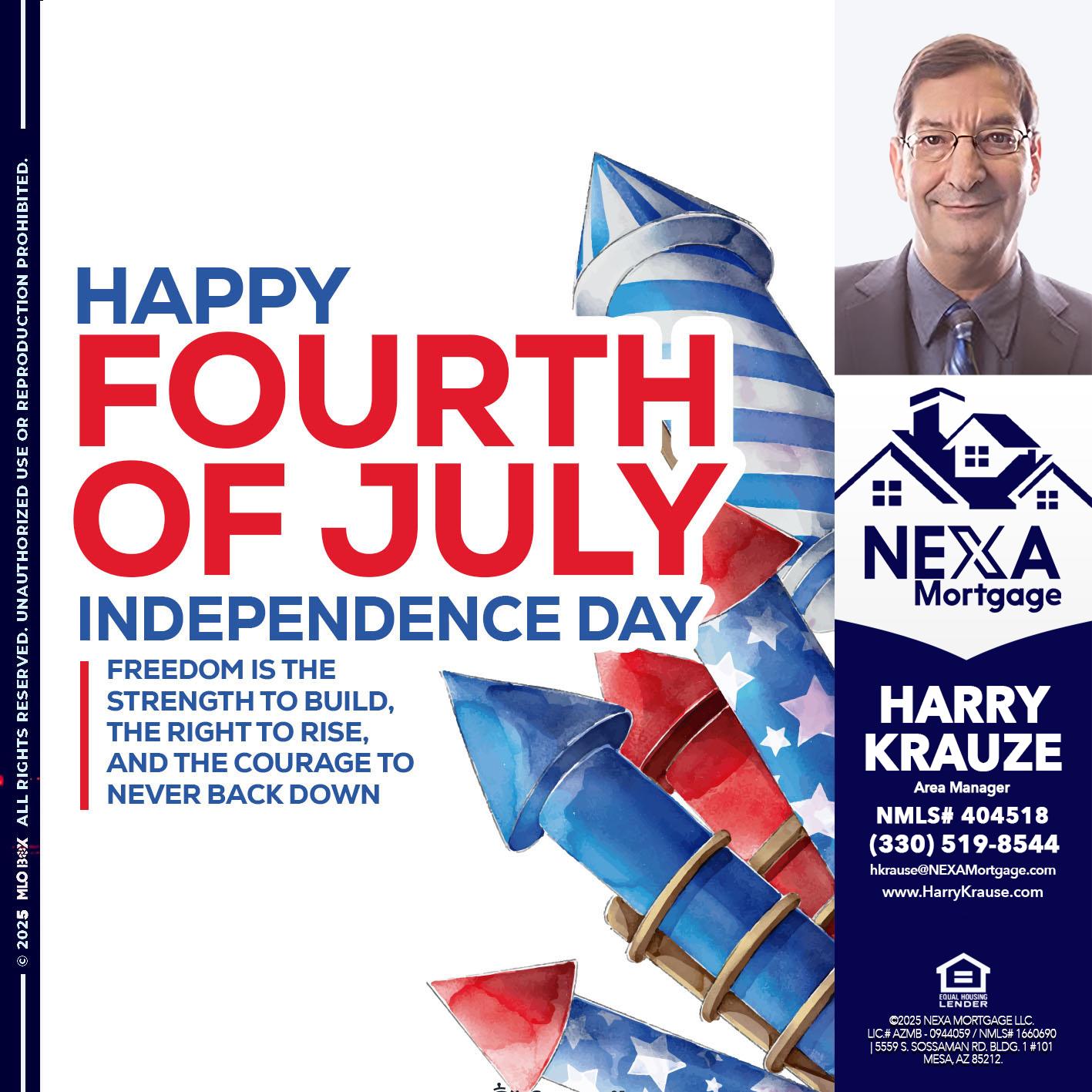HAPPY FOURTH OF JULY - Harry Krause -Area Manager