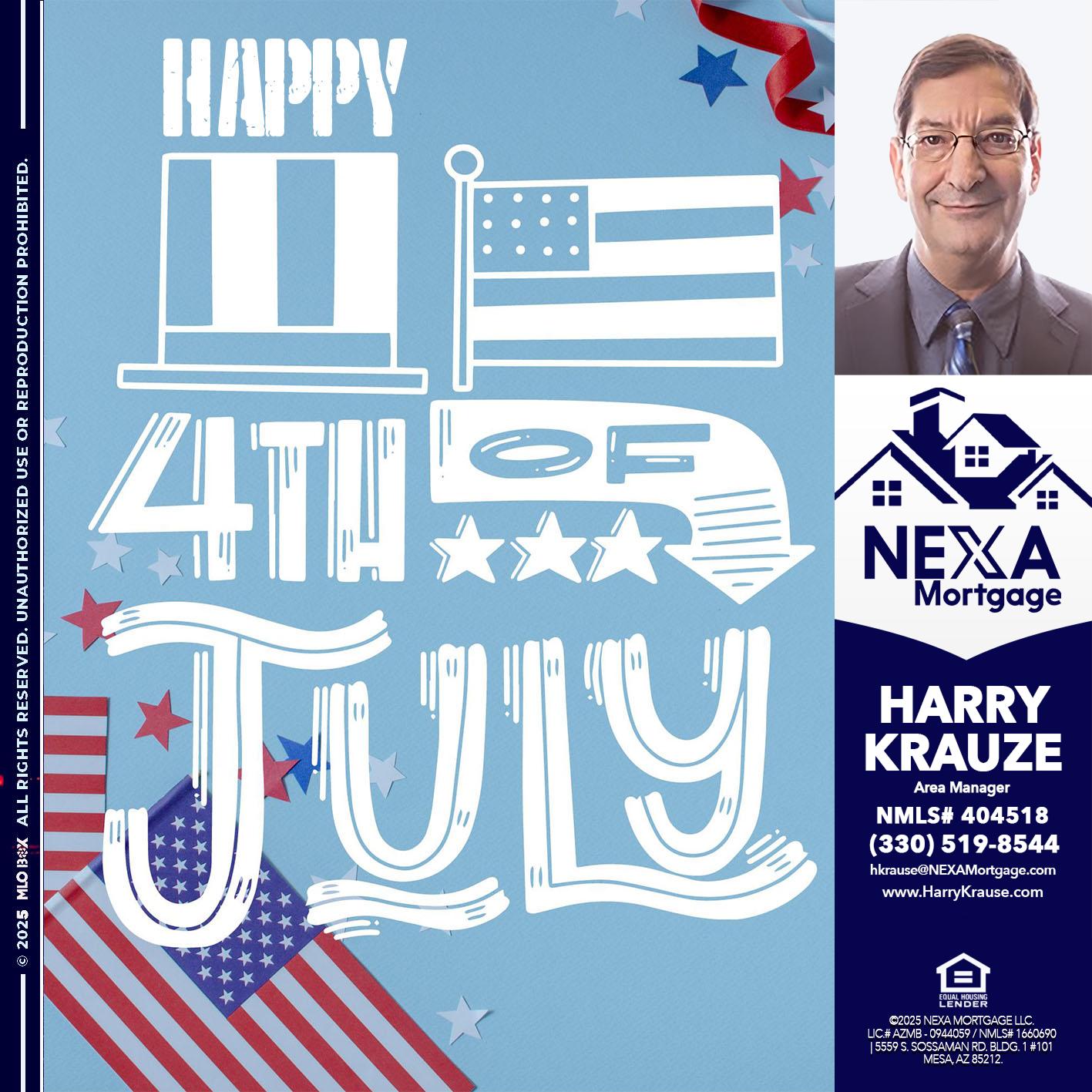 happy 4th of july - Harry Krause -Area Manager