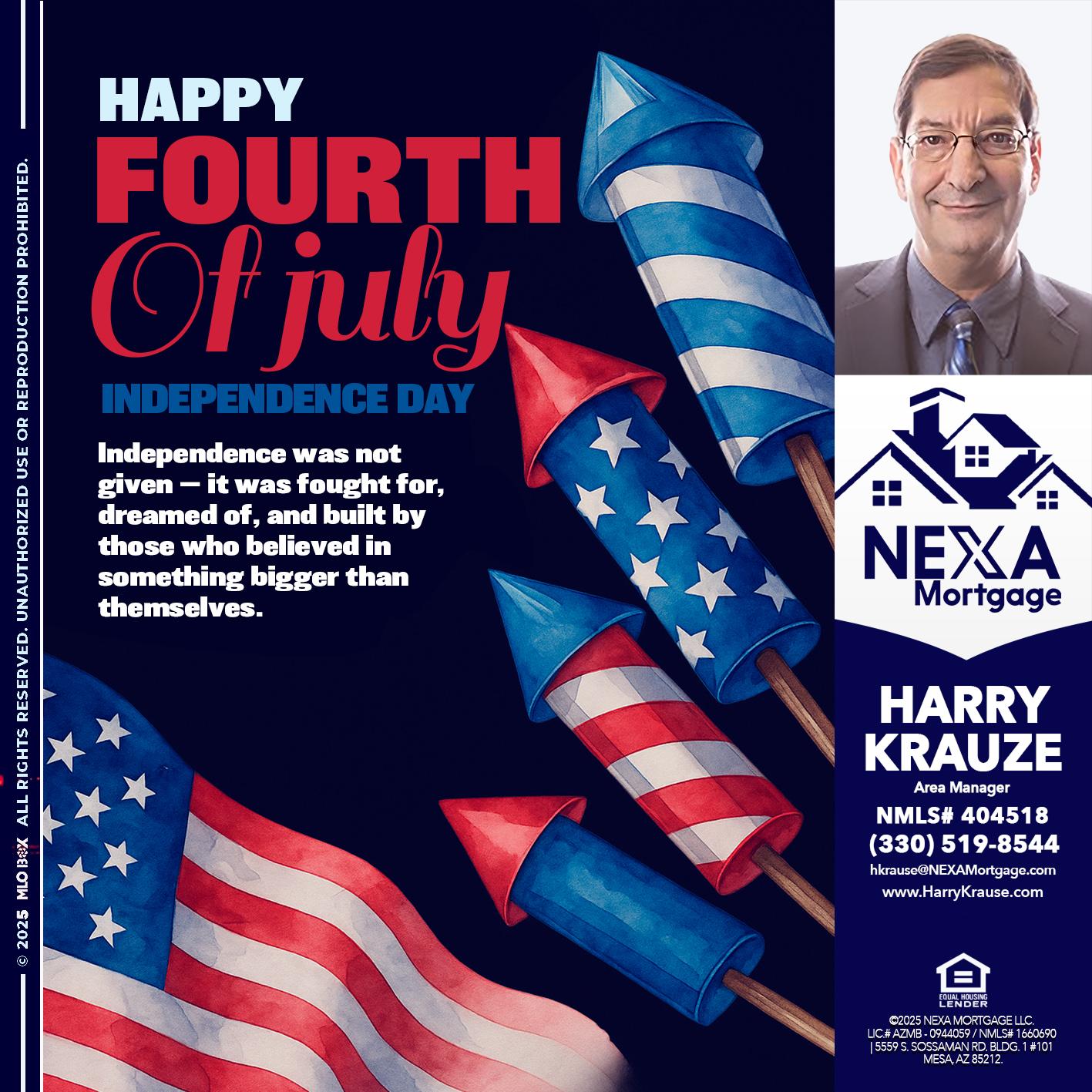 happy fourth - Harry Krause -Area Manager