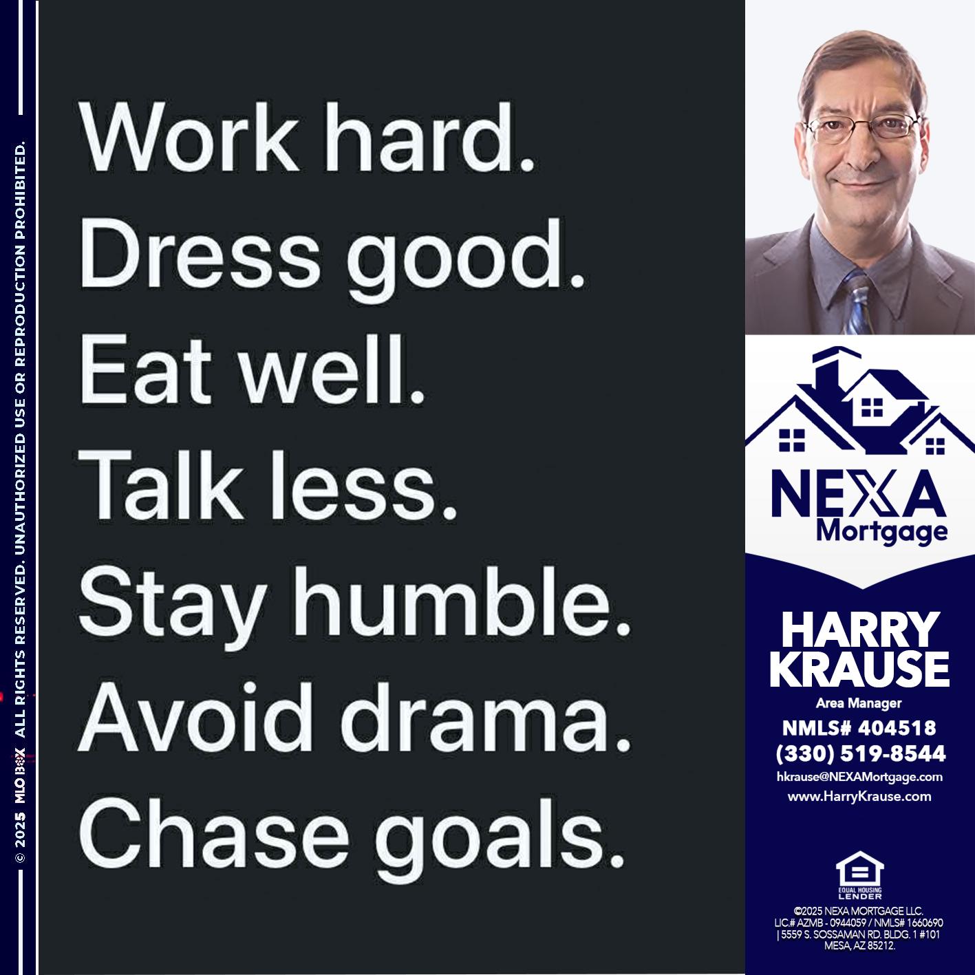 work hard - Harry Krause -Area Manager
