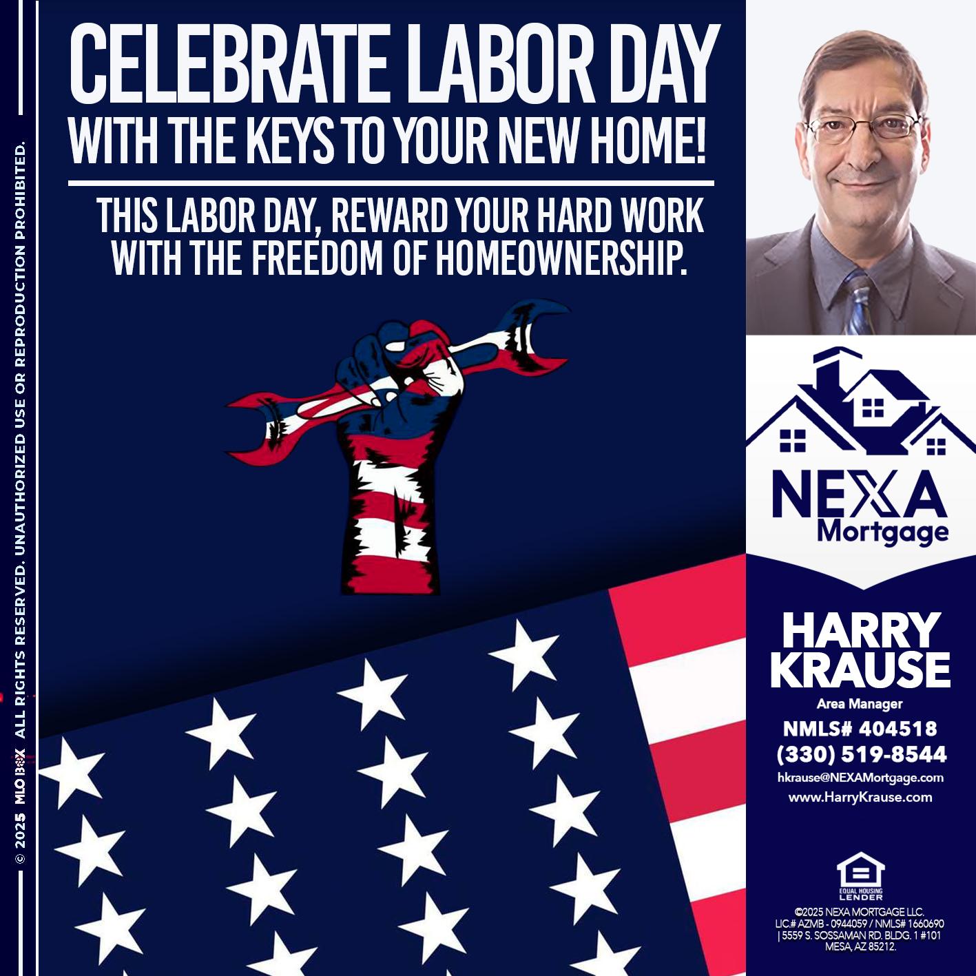 CELEBRATE LABOR DAY - Harry Krause -Area Manager