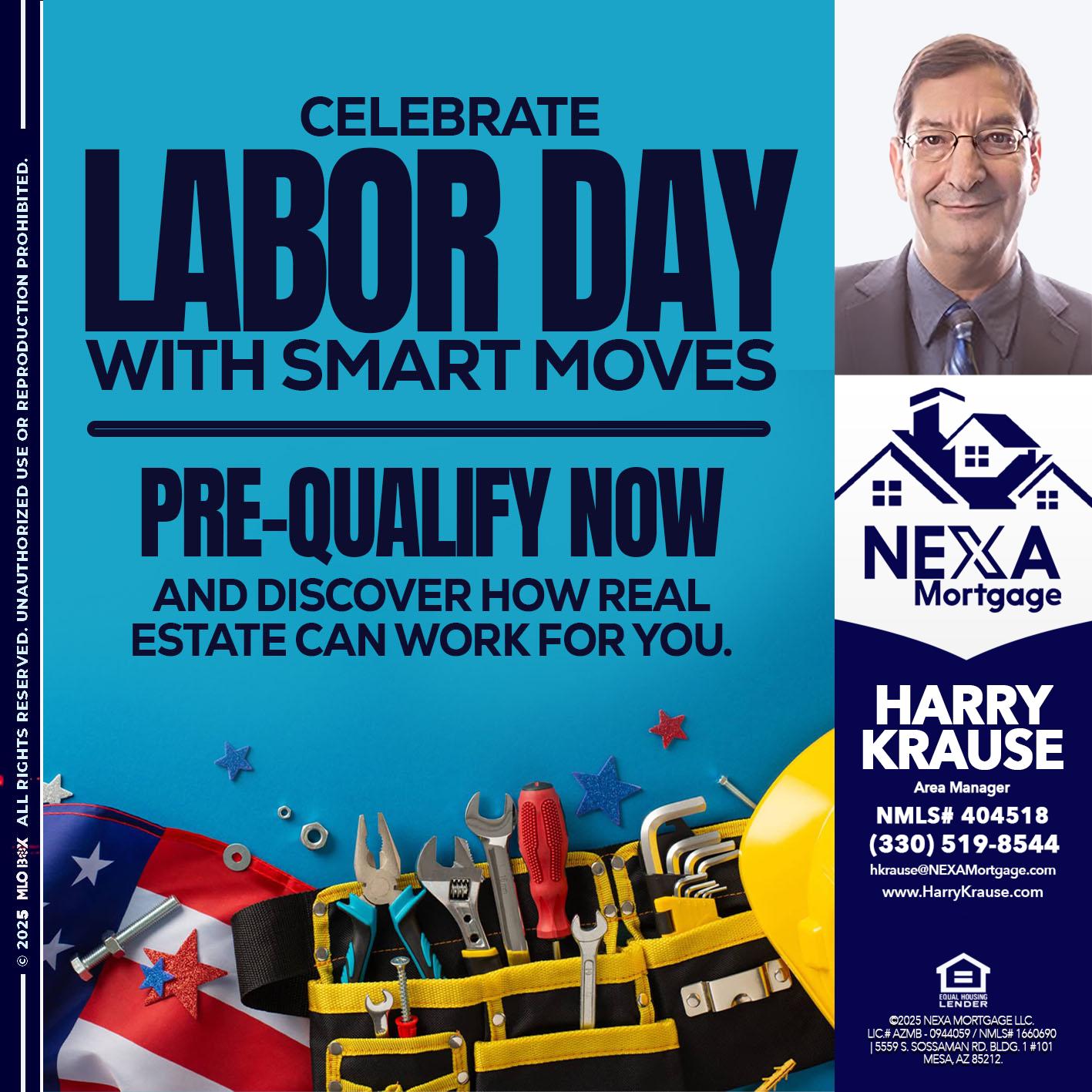 CELEBRATE LABOR DAY - Harry Krause -Area Manager