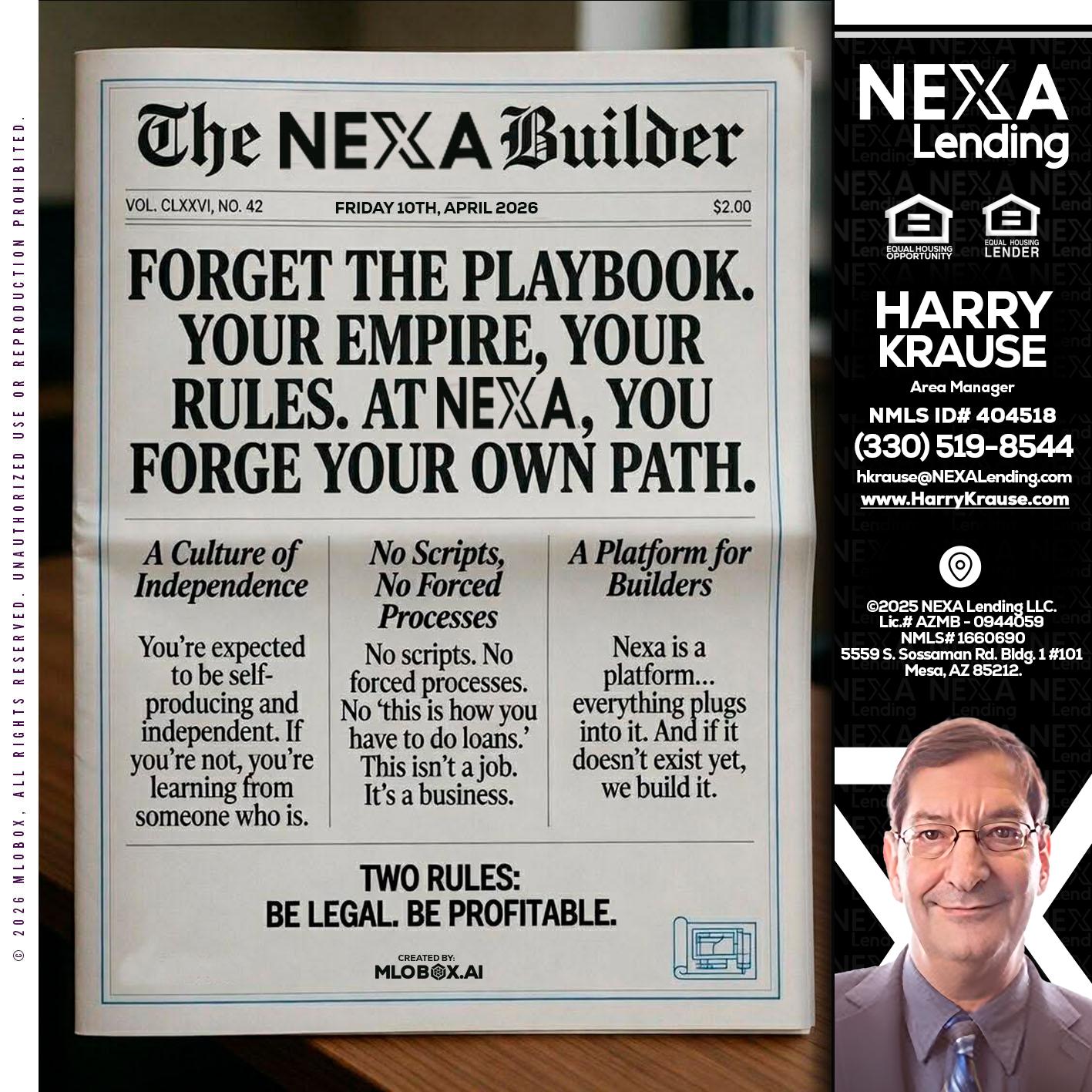 THE NEXA BUILDER - Harry Krause -Area Manager