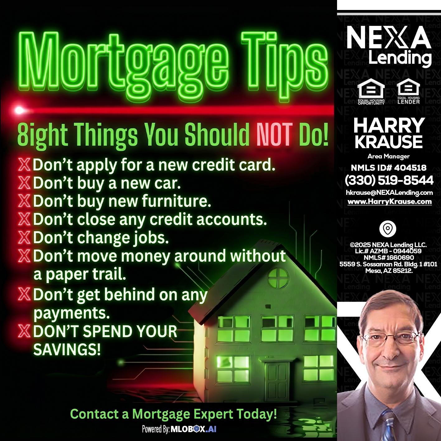 Mortgage Tips at your Door - Harry Krause -Area Manager