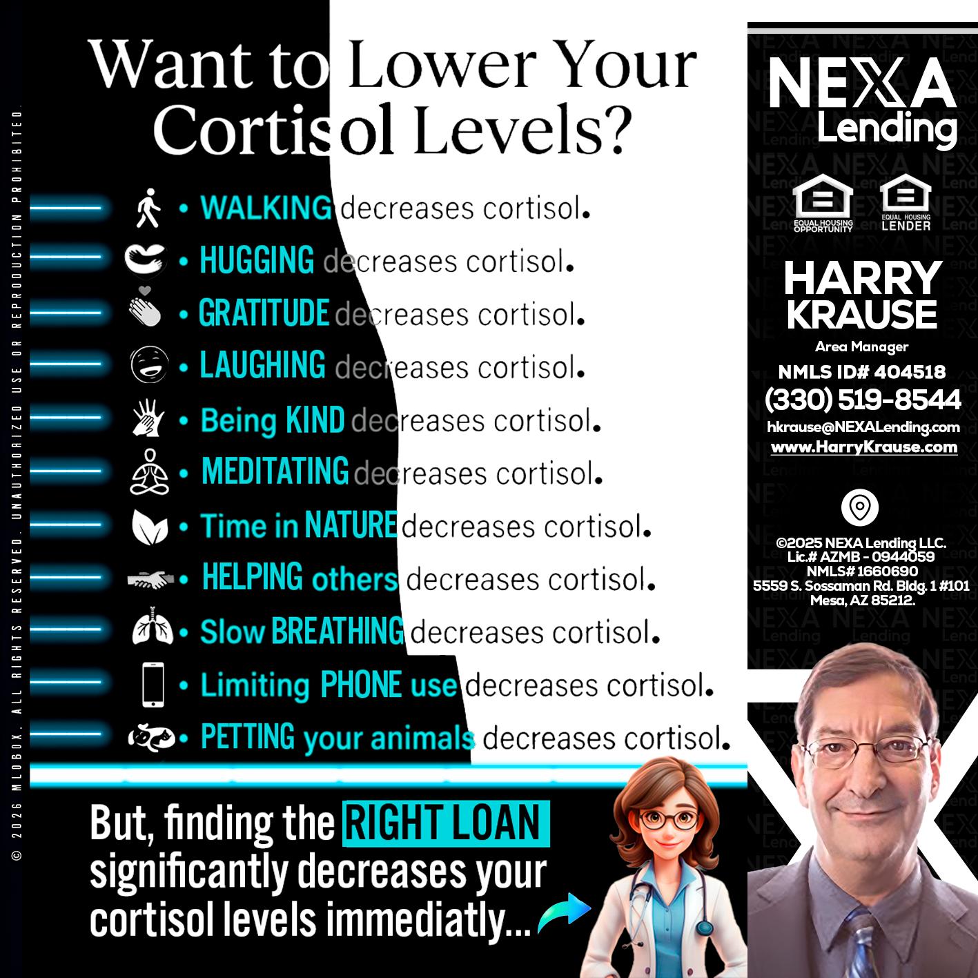Want to lower Your Cortisol Levels? - Harry Krause -Area Manager
