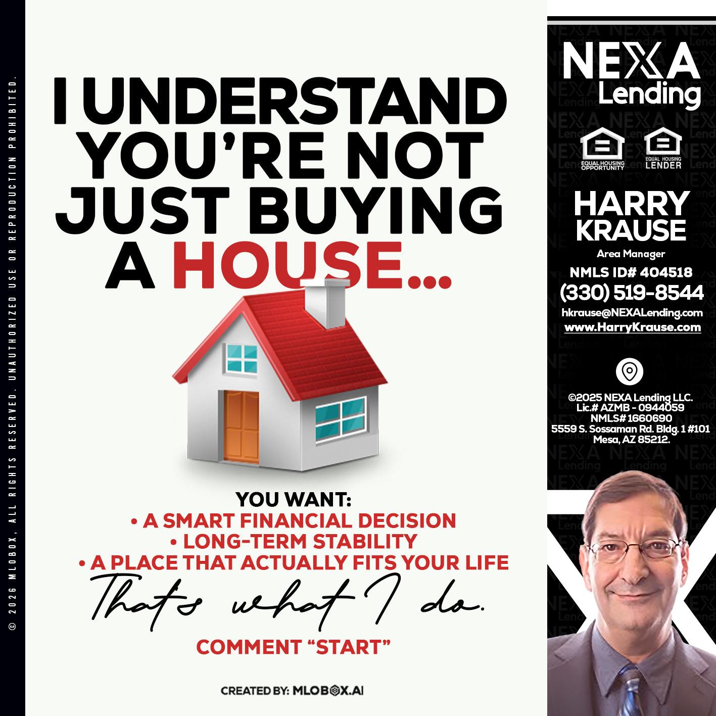 I UNDERSTAND - Harry Krause -Area Manager