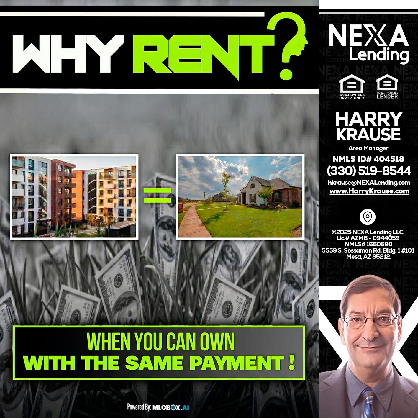 WHY RENT? - Harry Krause -Area Manager
