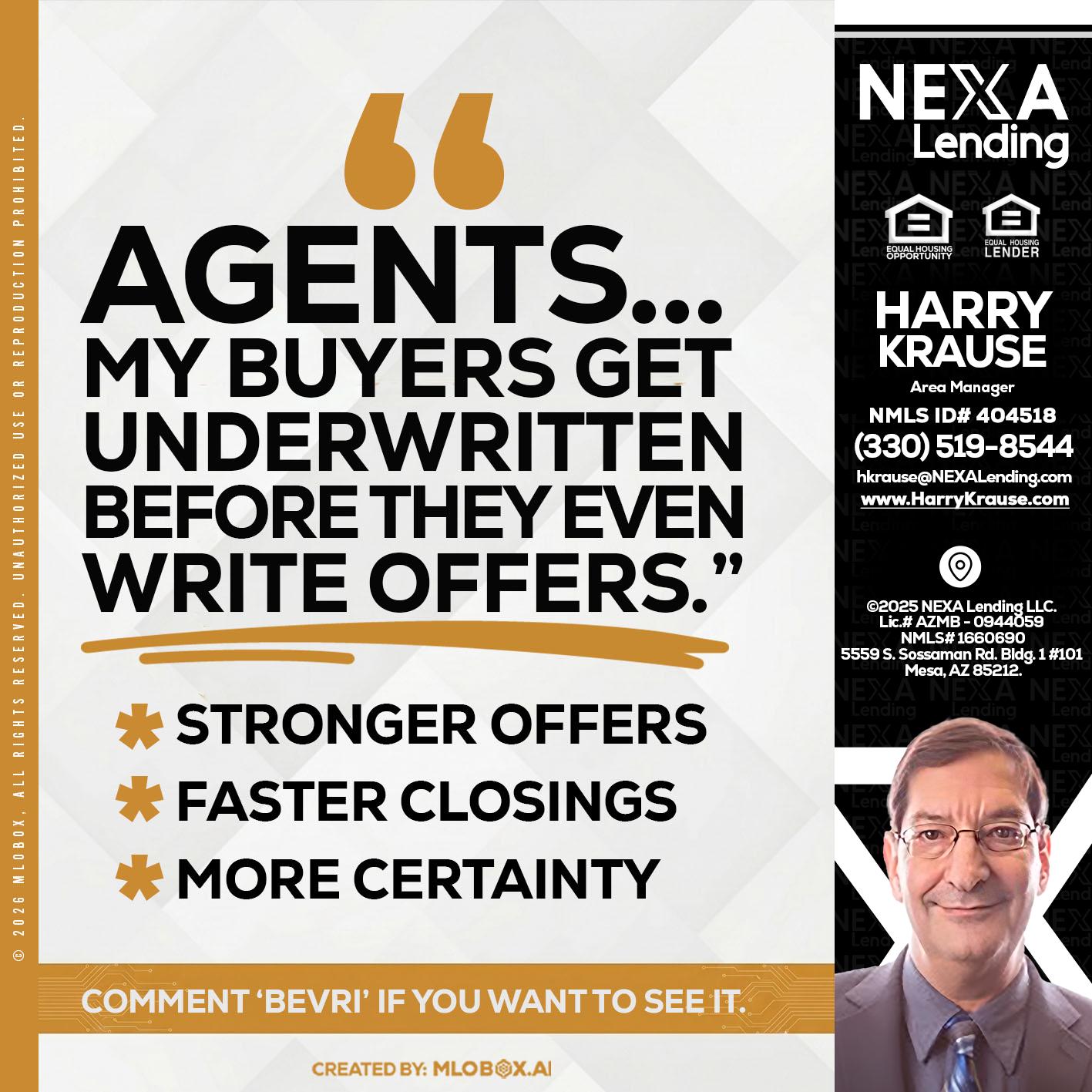 agents - Harry Krause -Area Manager