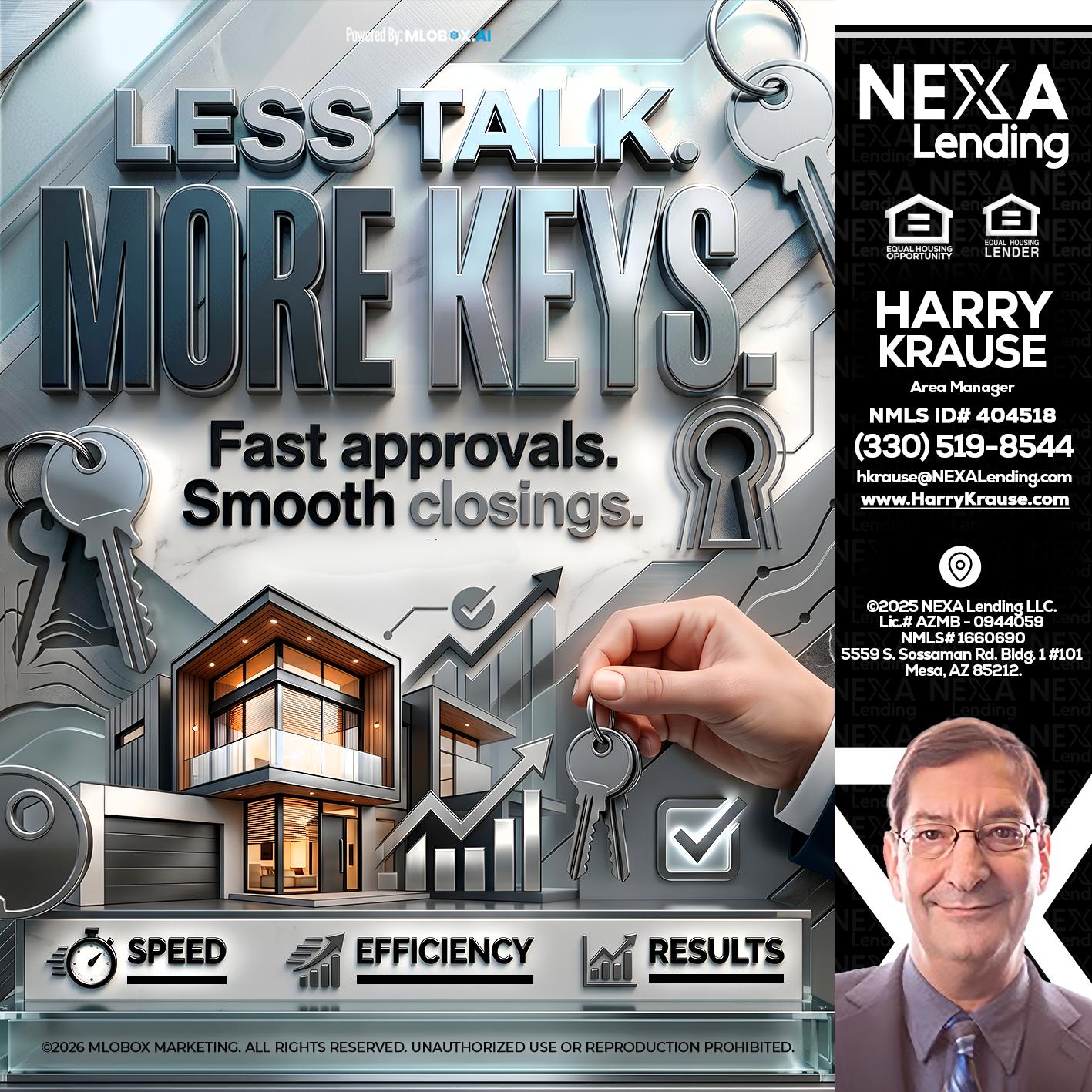 LESS TALK, MORE KEYS! - Harry Krause -Area Manager