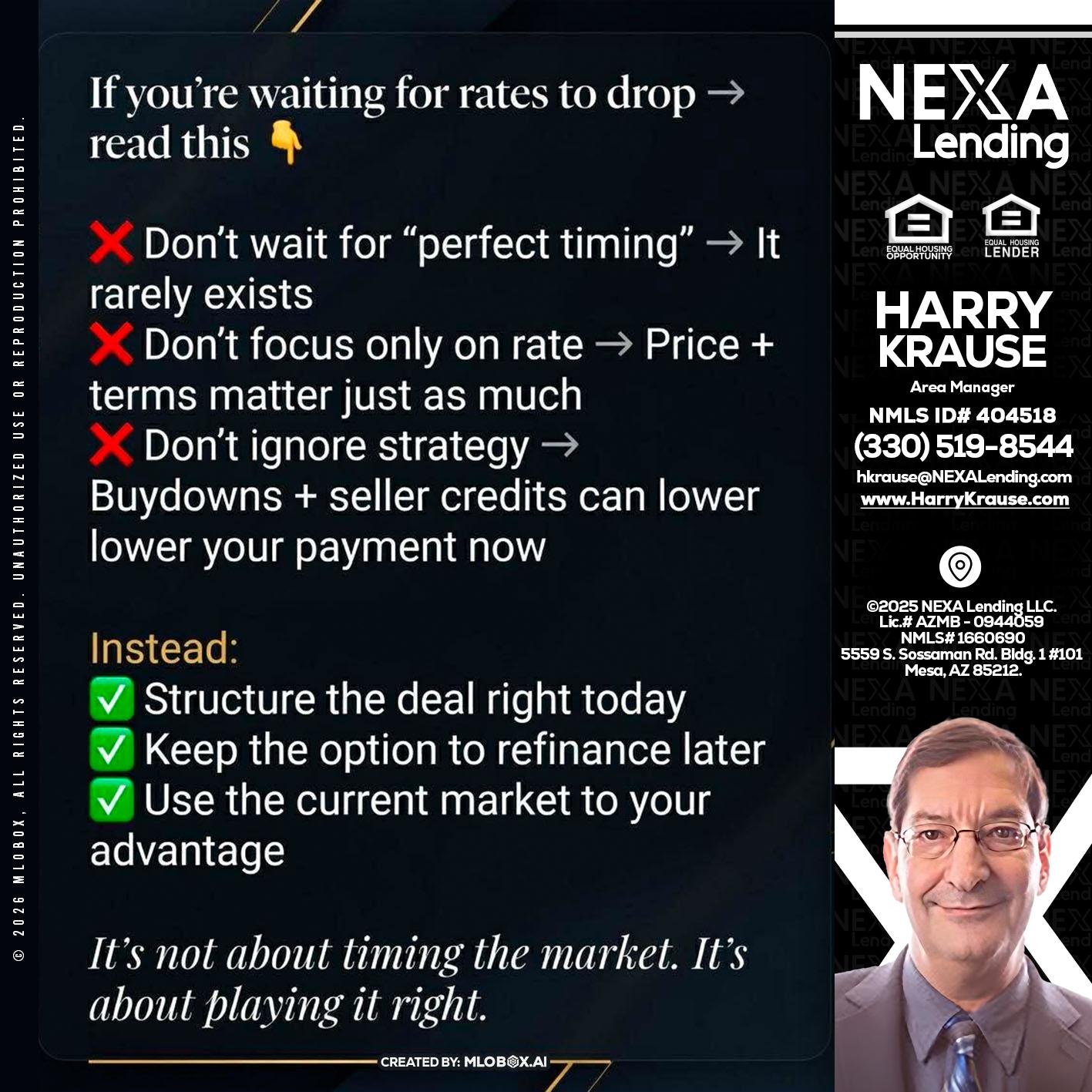 IF YOU ARE - Harry Krause -Area Manager