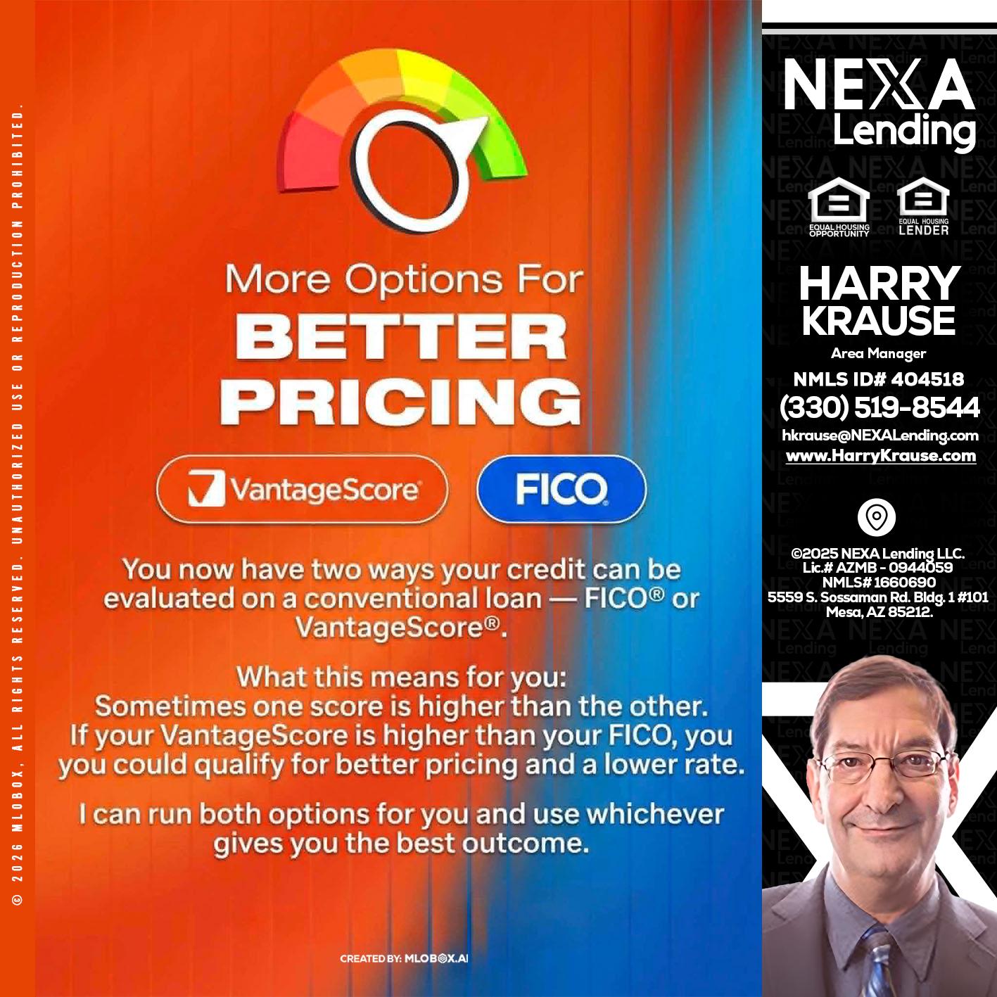 BETTER PRICING - Harry Krause -Area Manager