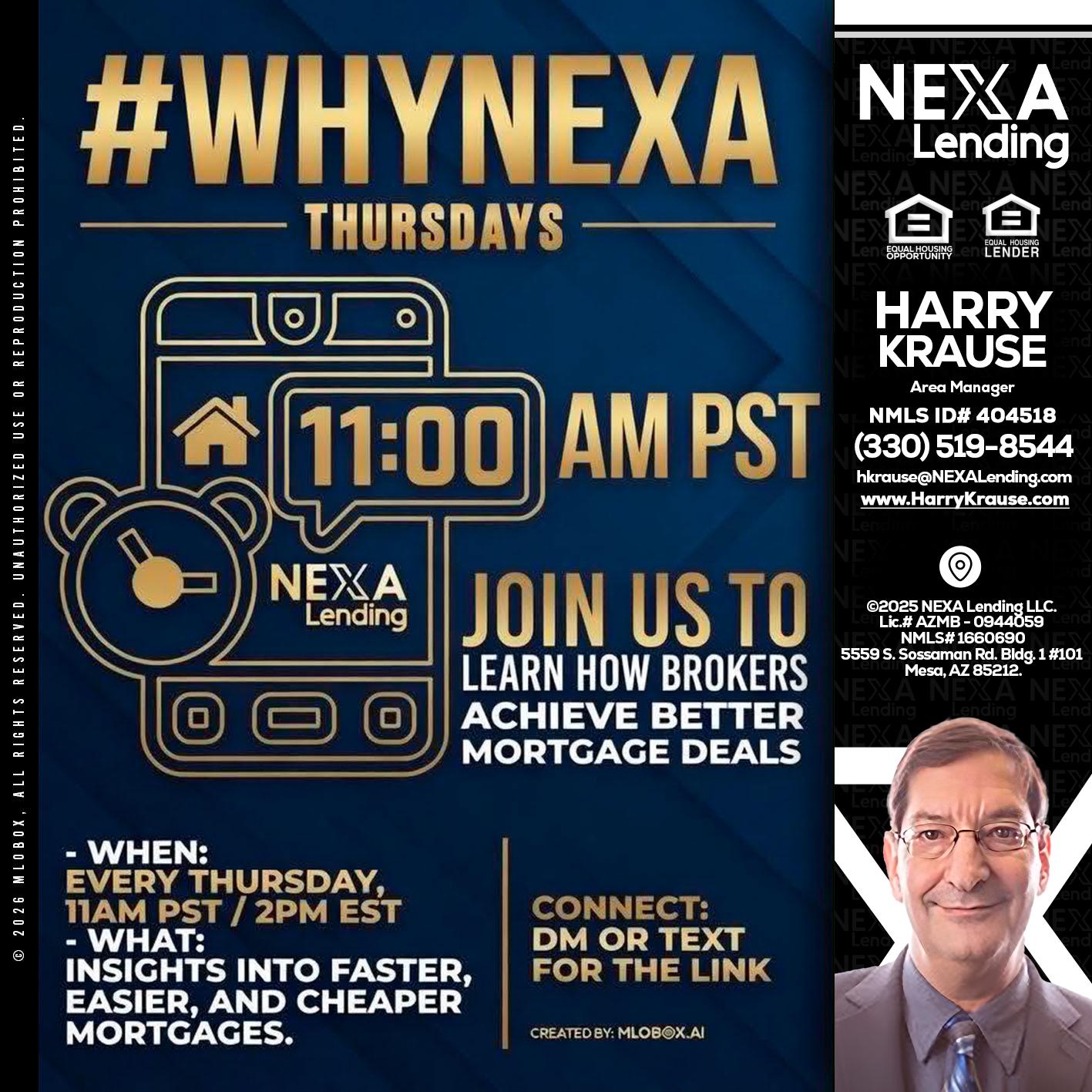 WHY NEXA THURDAYS - Harry Krause -Area Manager