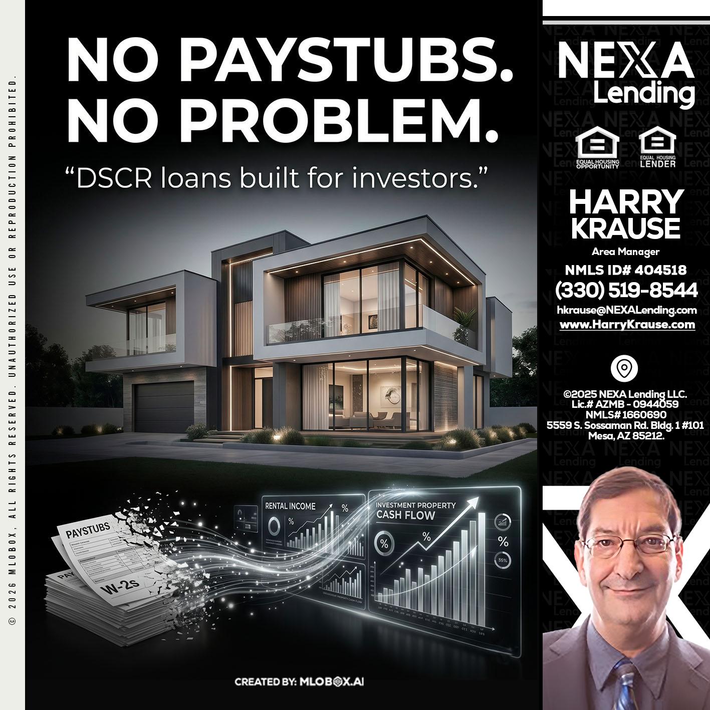 no paystub - Harry Krause -Area Manager
