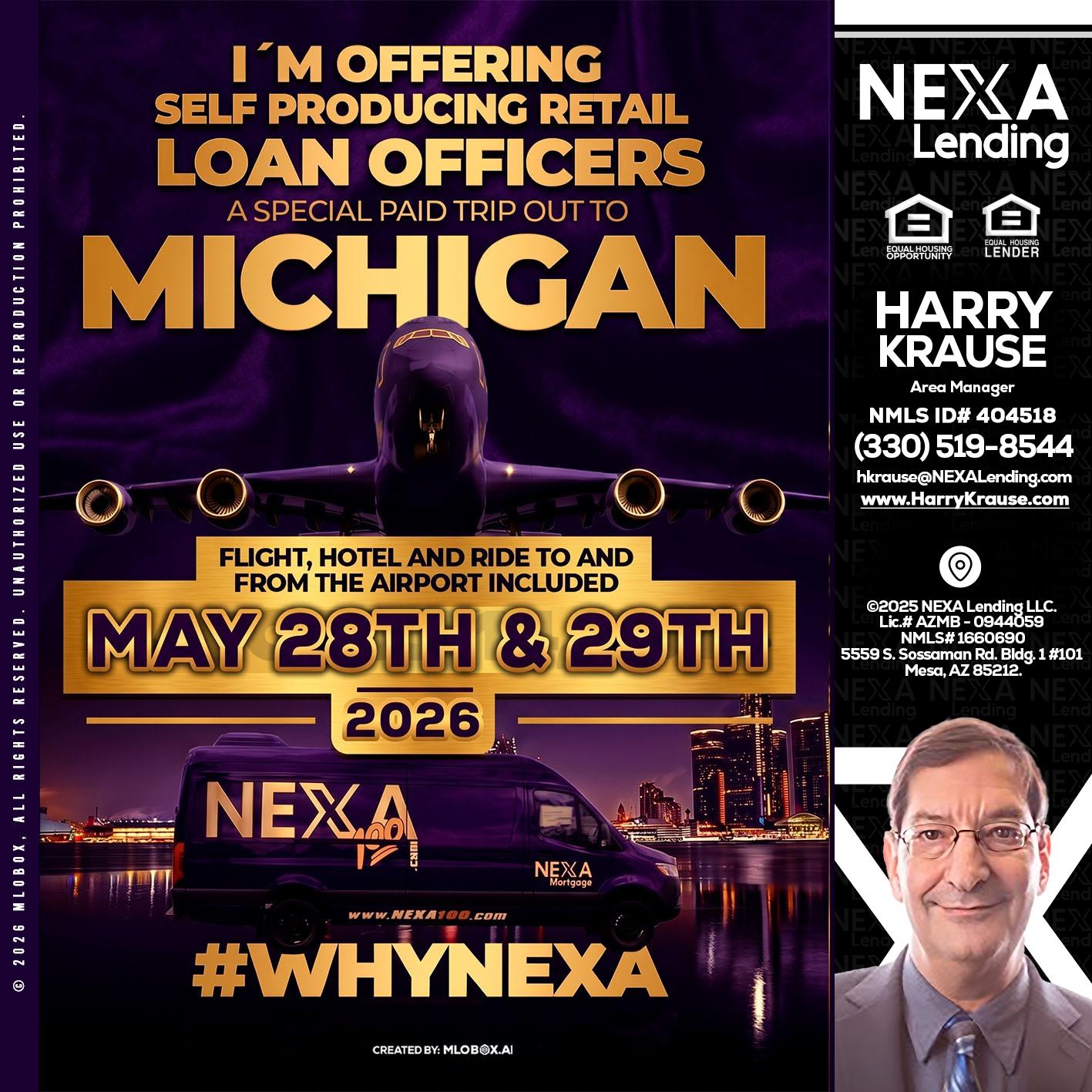MICHIGAN - Harry Krause -Area Manager