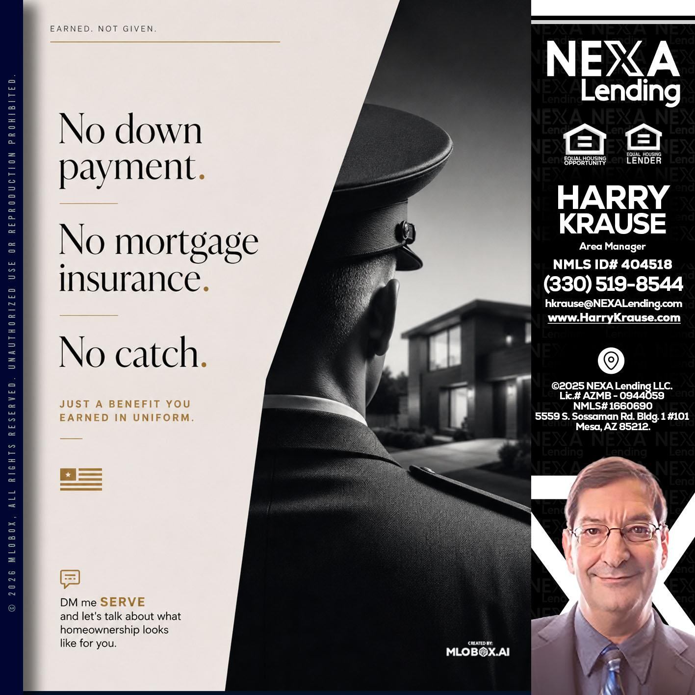 NO DOWN PAYMENT - Harry Krause -Area Manager
