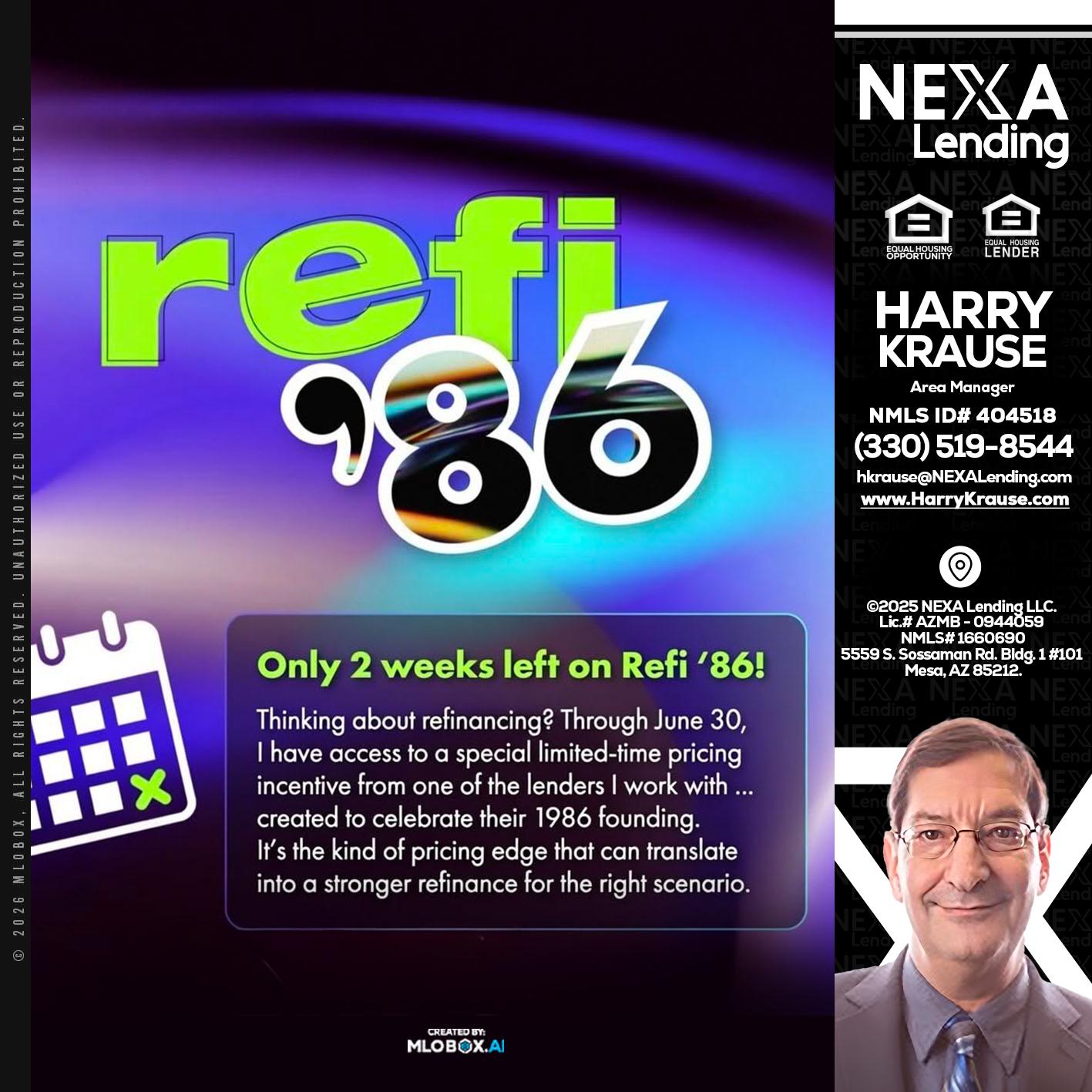 REFI 86 - Harry Krause -Area Manager