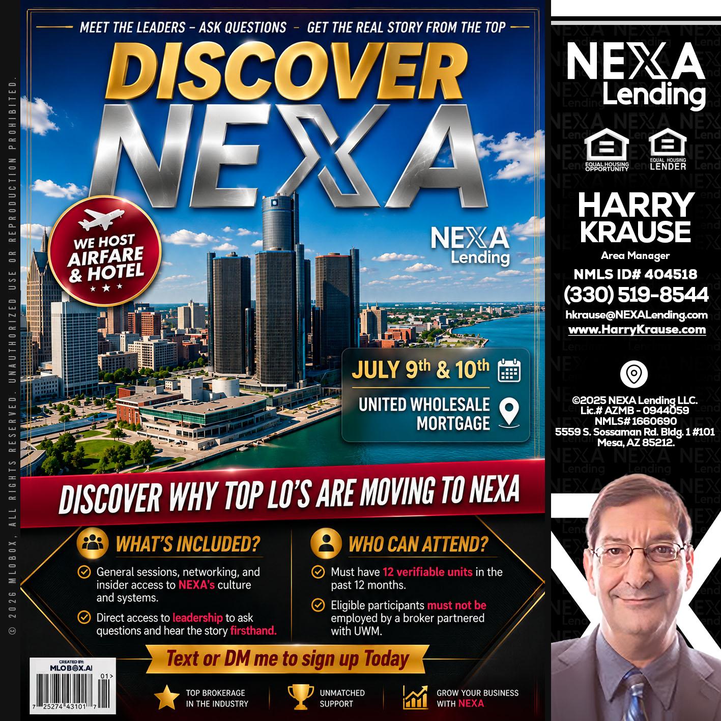 DISCOVER NEXA - Harry Krause -Area Manager