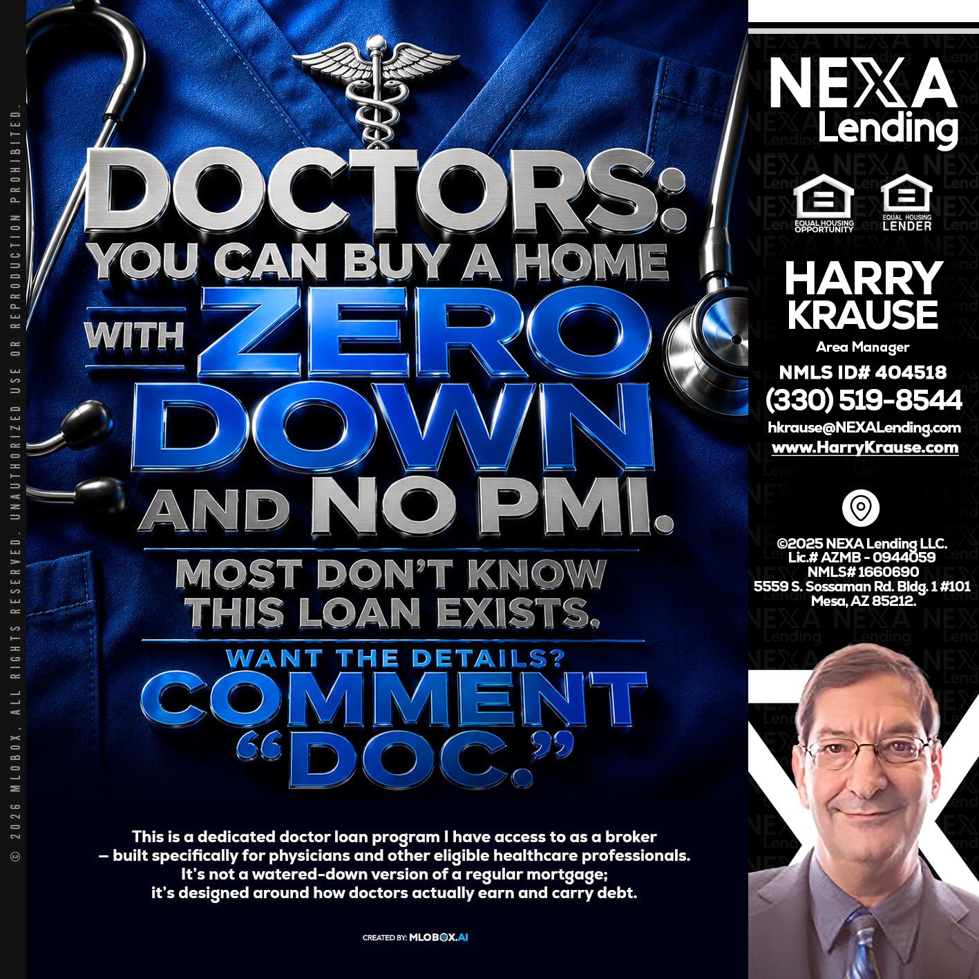 DOCTORS YOU CAN BUY - Harry Krause -Area Manager