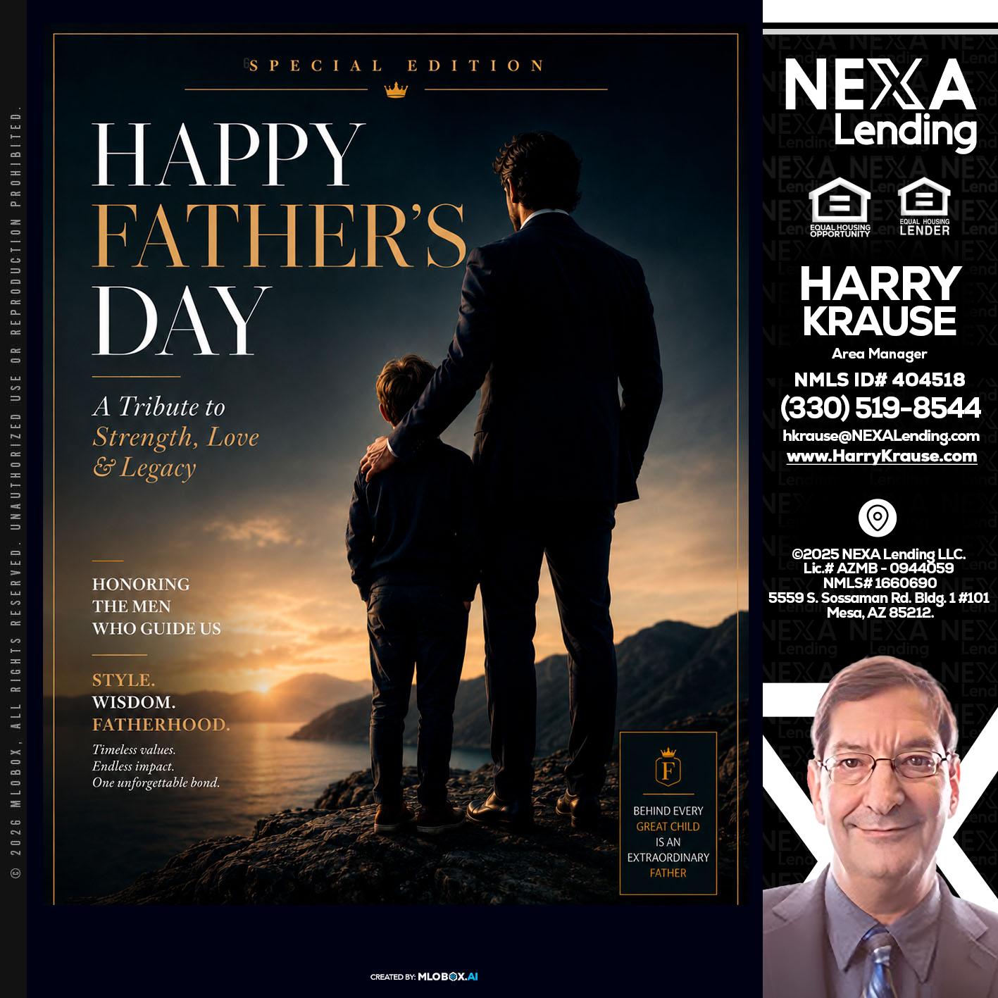 HAPPY FATHERS DAY - Harry Krause -Area Manager
