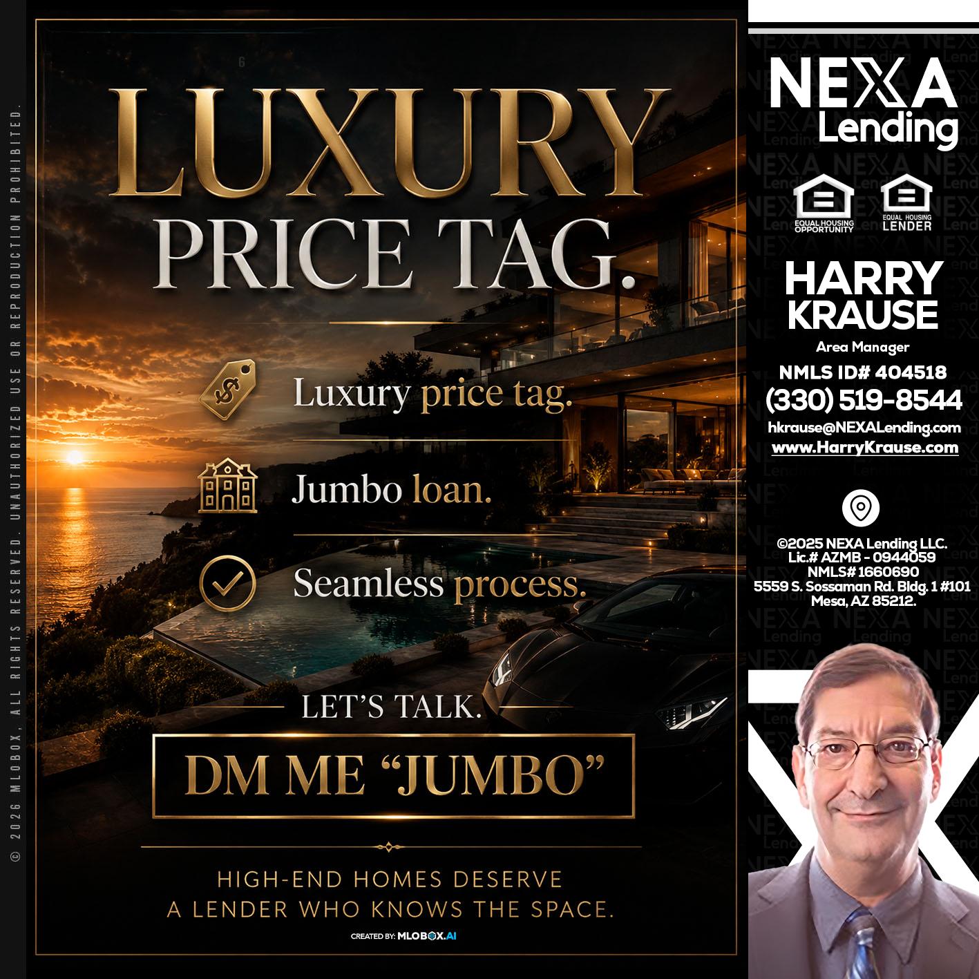 LUXURY PRICE - Harry Krause -Area Manager