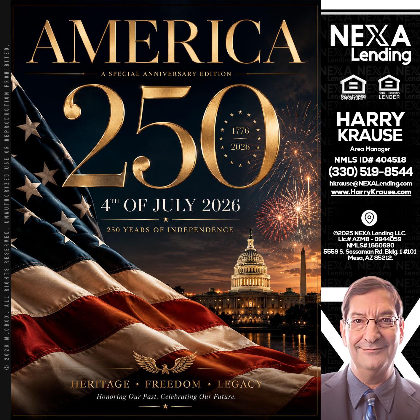 AMERICA 250 TH - Harry Krause -Area Manager