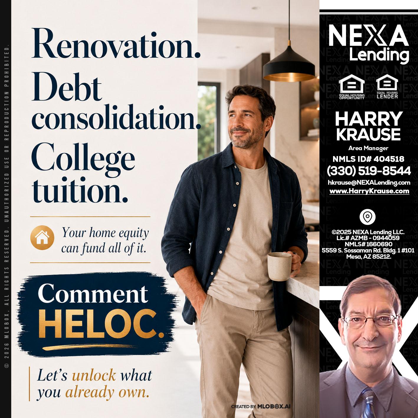 RENOVATION DEBT - Harry Krause -Area Manager
