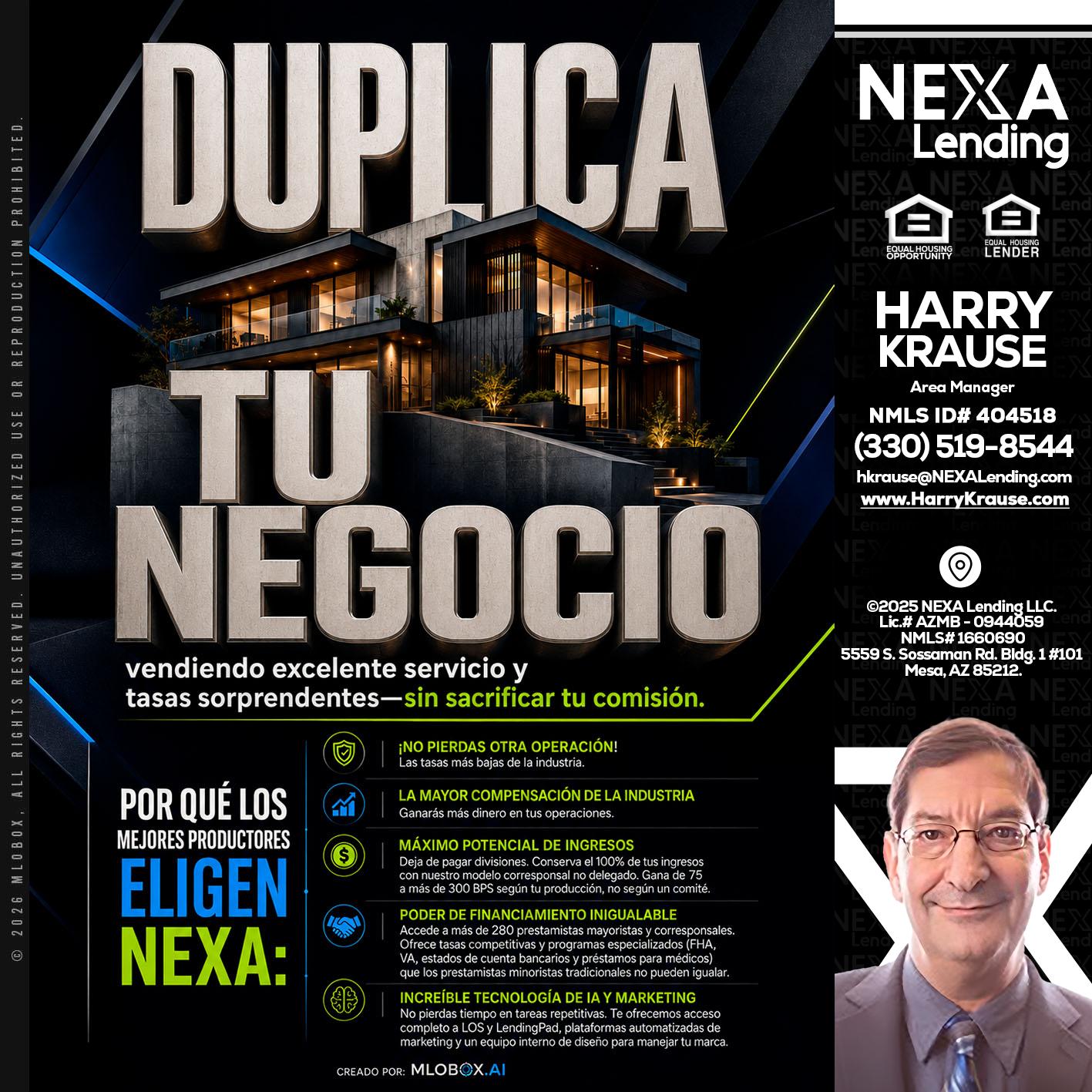 DUPLICA TU NEGOCIO - Harry Krause -Area Manager