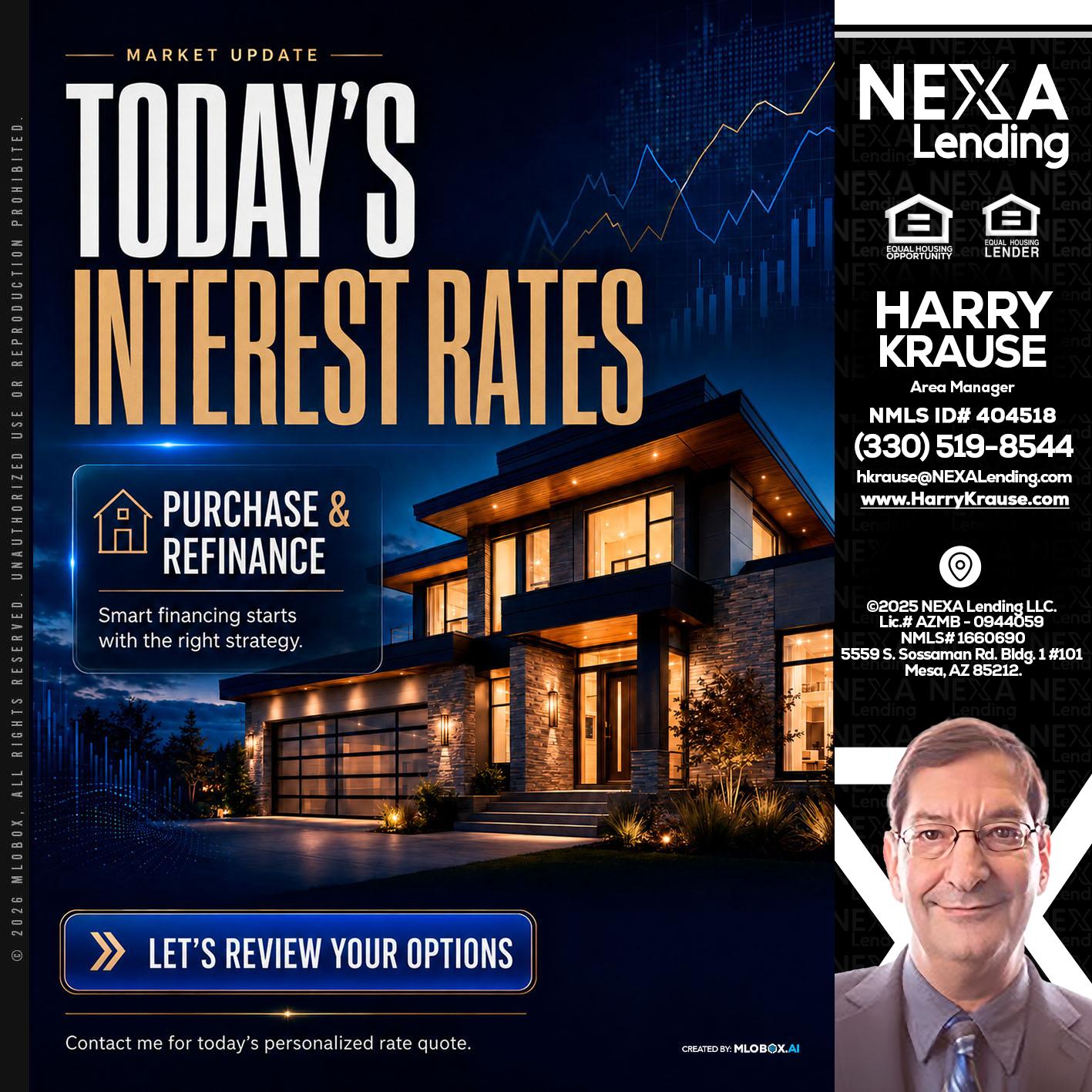 TODAYS RATES - Harry Krause -Area Manager
